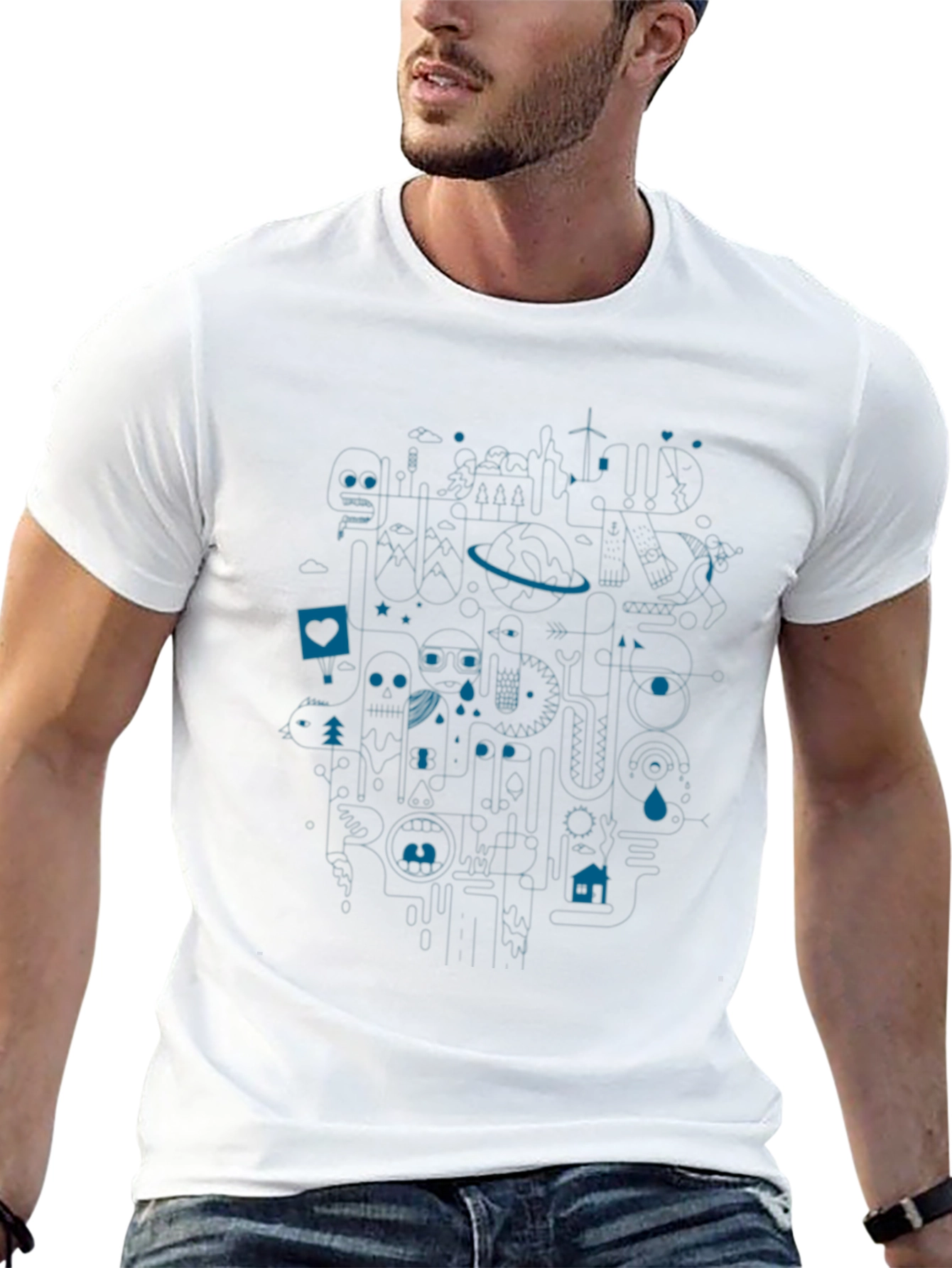 Modern Art Graphic Print Tee