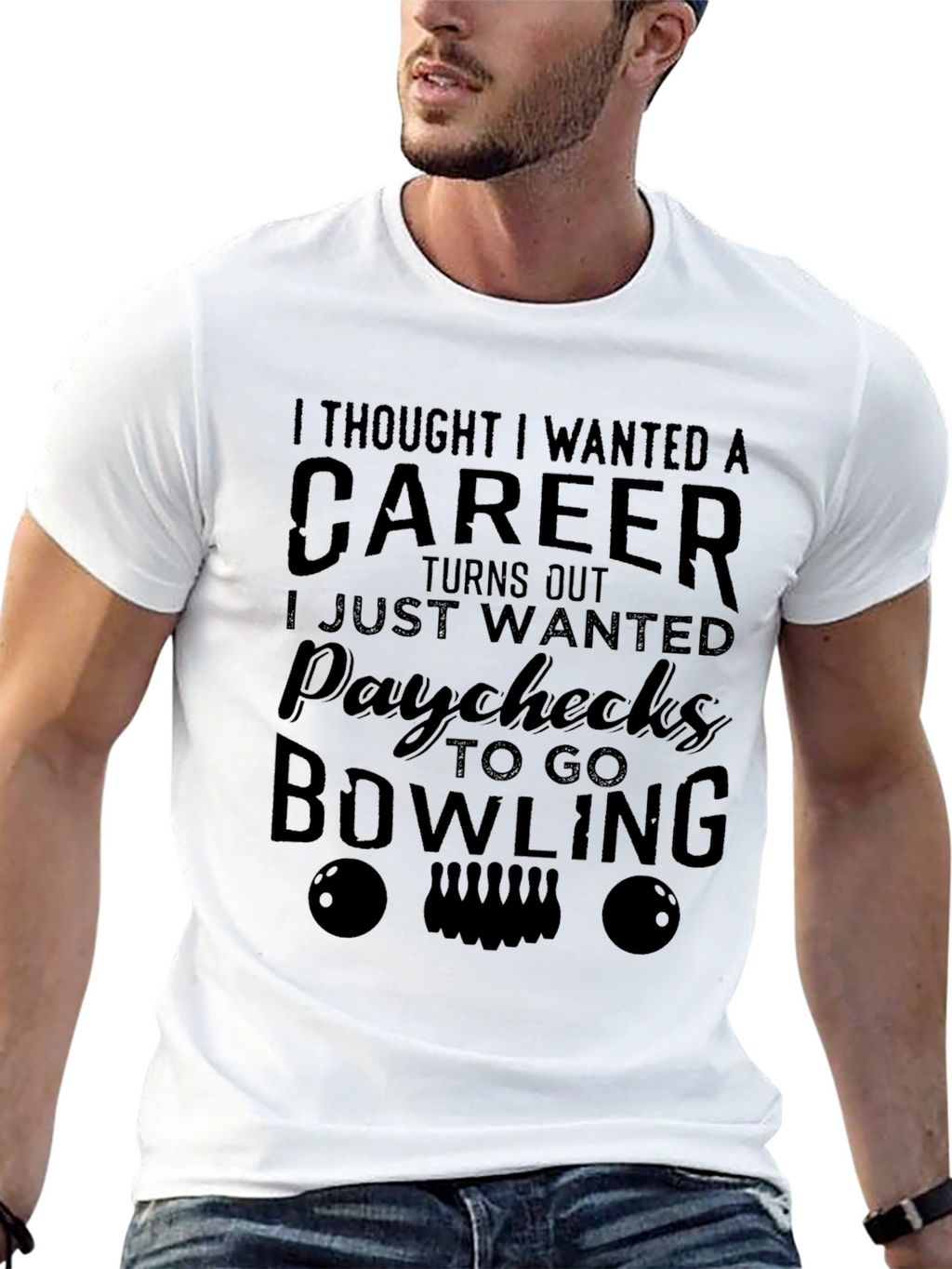 Bowling Paychecks T-Shirt - Funny Bowling Lover Tee