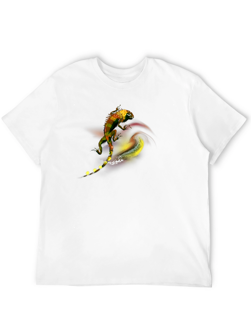 Lizard Art Graphic Tee - Mens Black T-Shirt