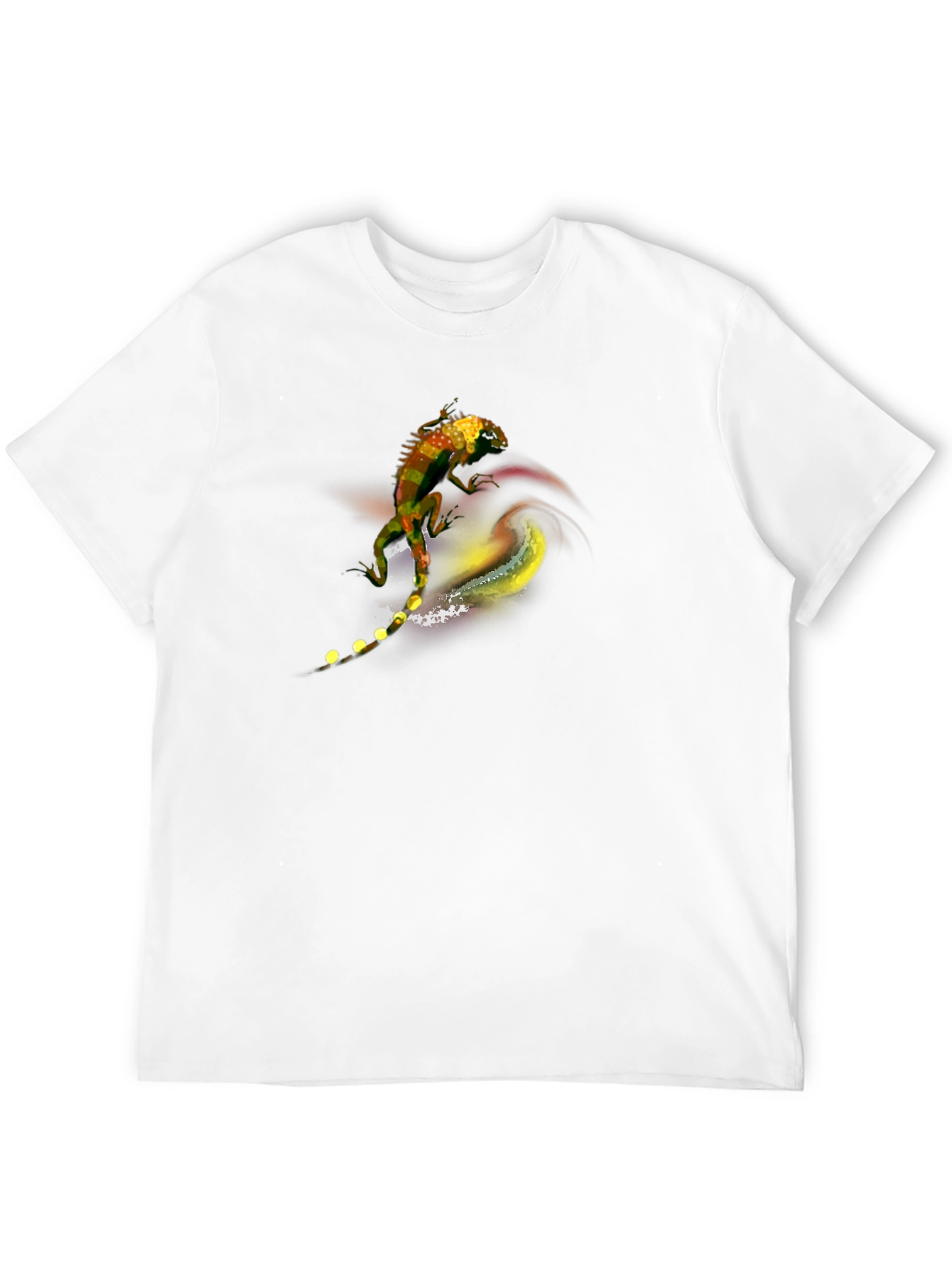 Lizard Art Graphic Tee - Mens Black T-Shirt