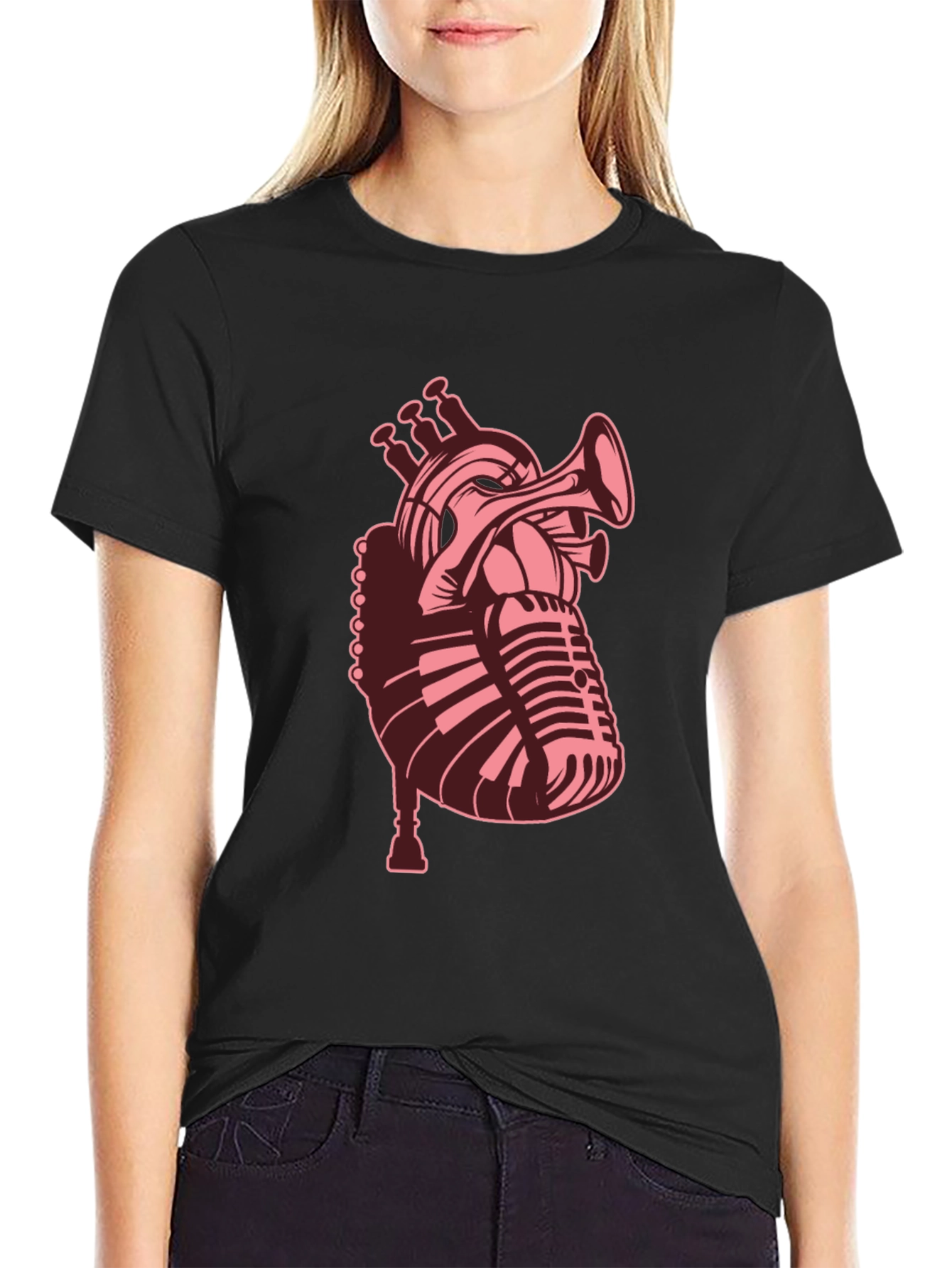 Musical Heart T-Shirt - Stylish Graphic Tee