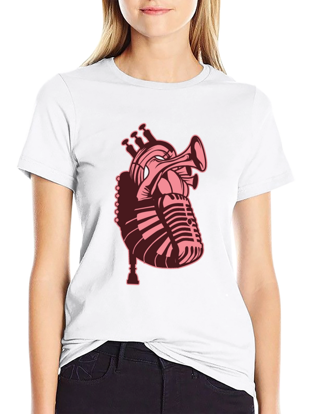 Musical Heart T-Shirt - Stylish Graphic Tee
