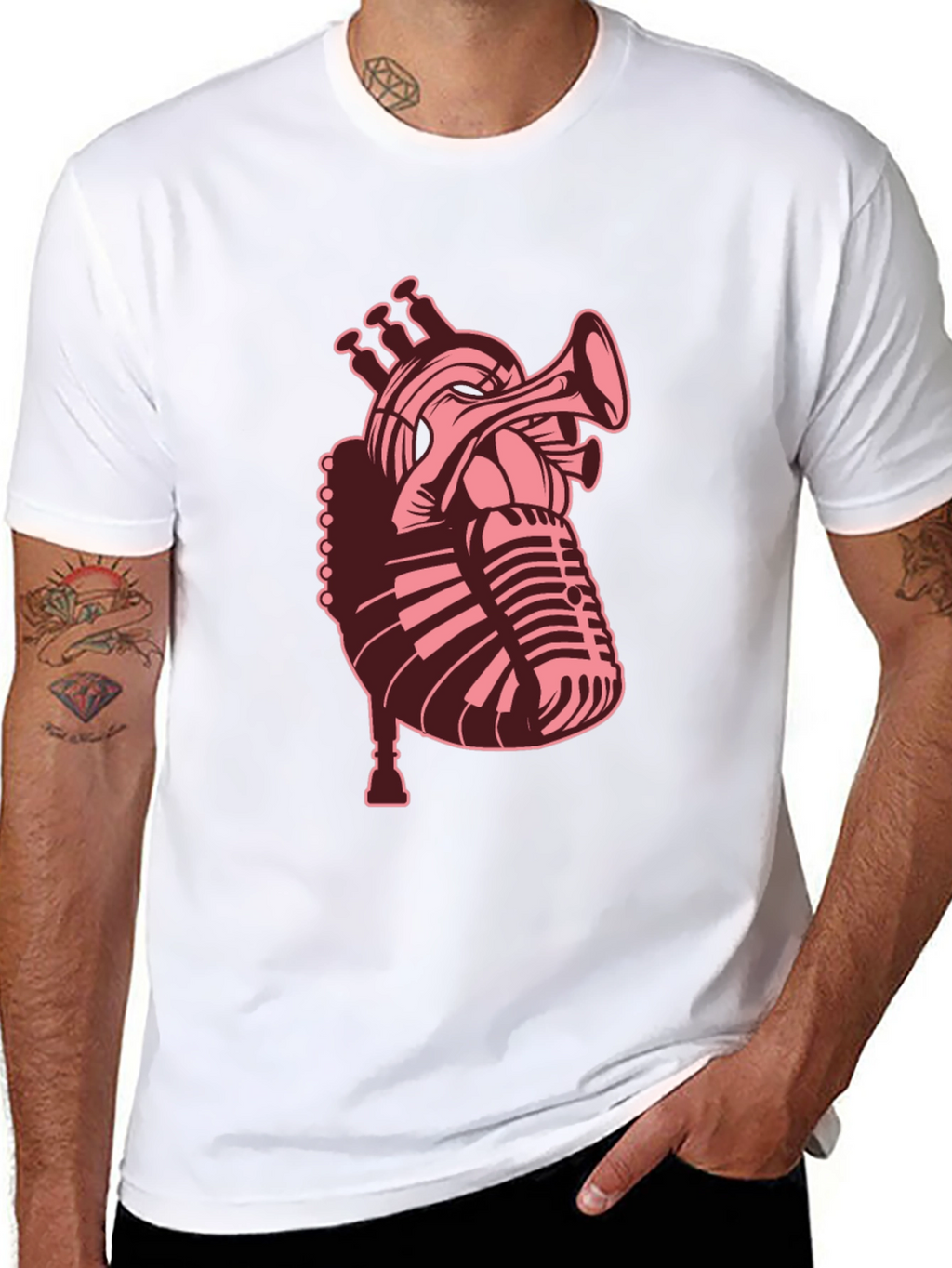 Musical Heart T-Shirt - Stylish Graphic Tee