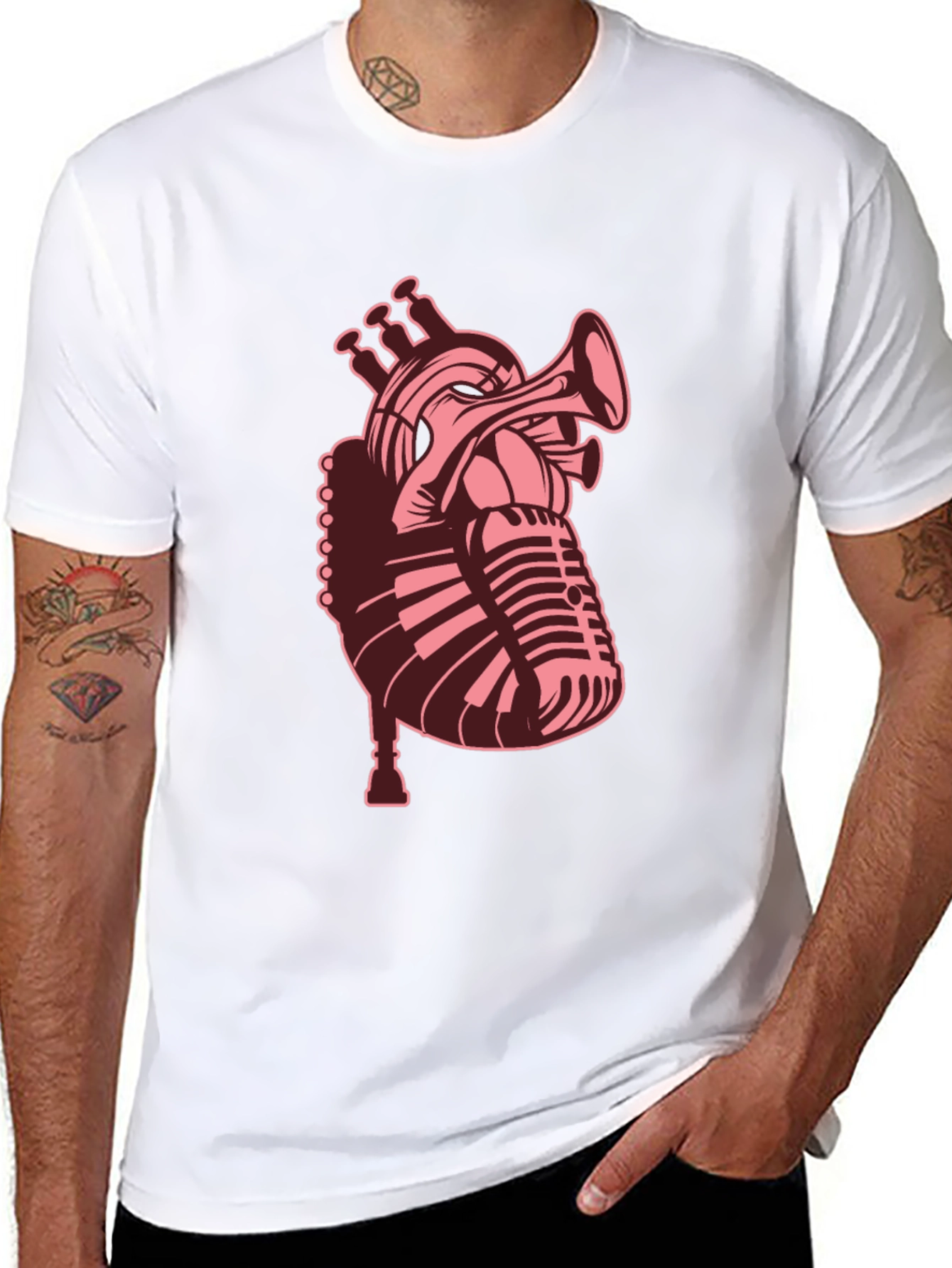 Musical Heart T-Shirt - Stylish Graphic Tee