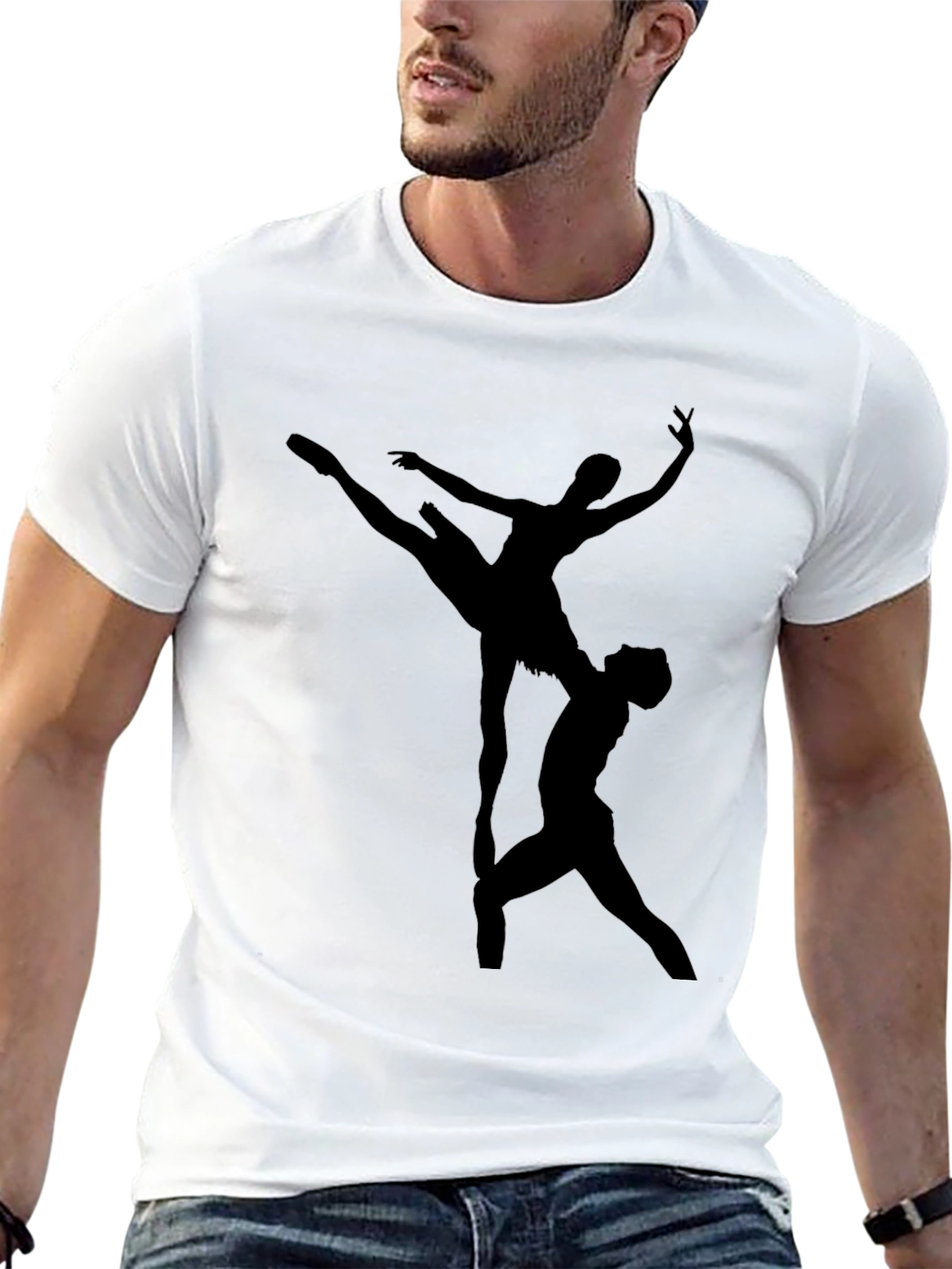 Ballet Silhouette Graphic T-Shirt - Modern Dance Tee