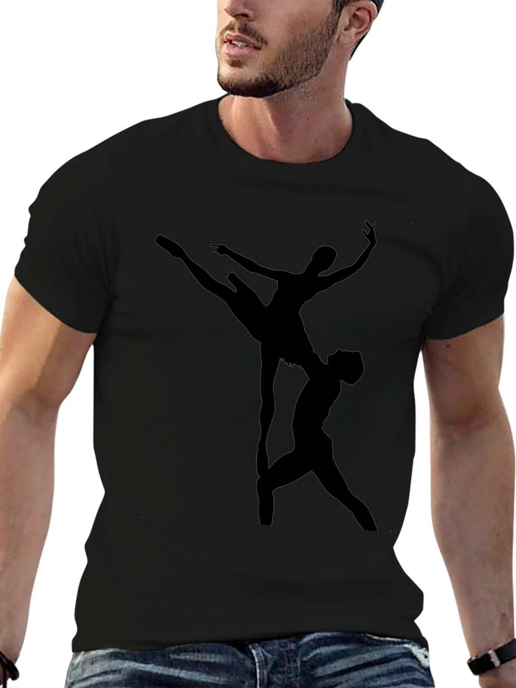 Ballet Silhouette Graphic T-Shirt - Modern Dance Tee
