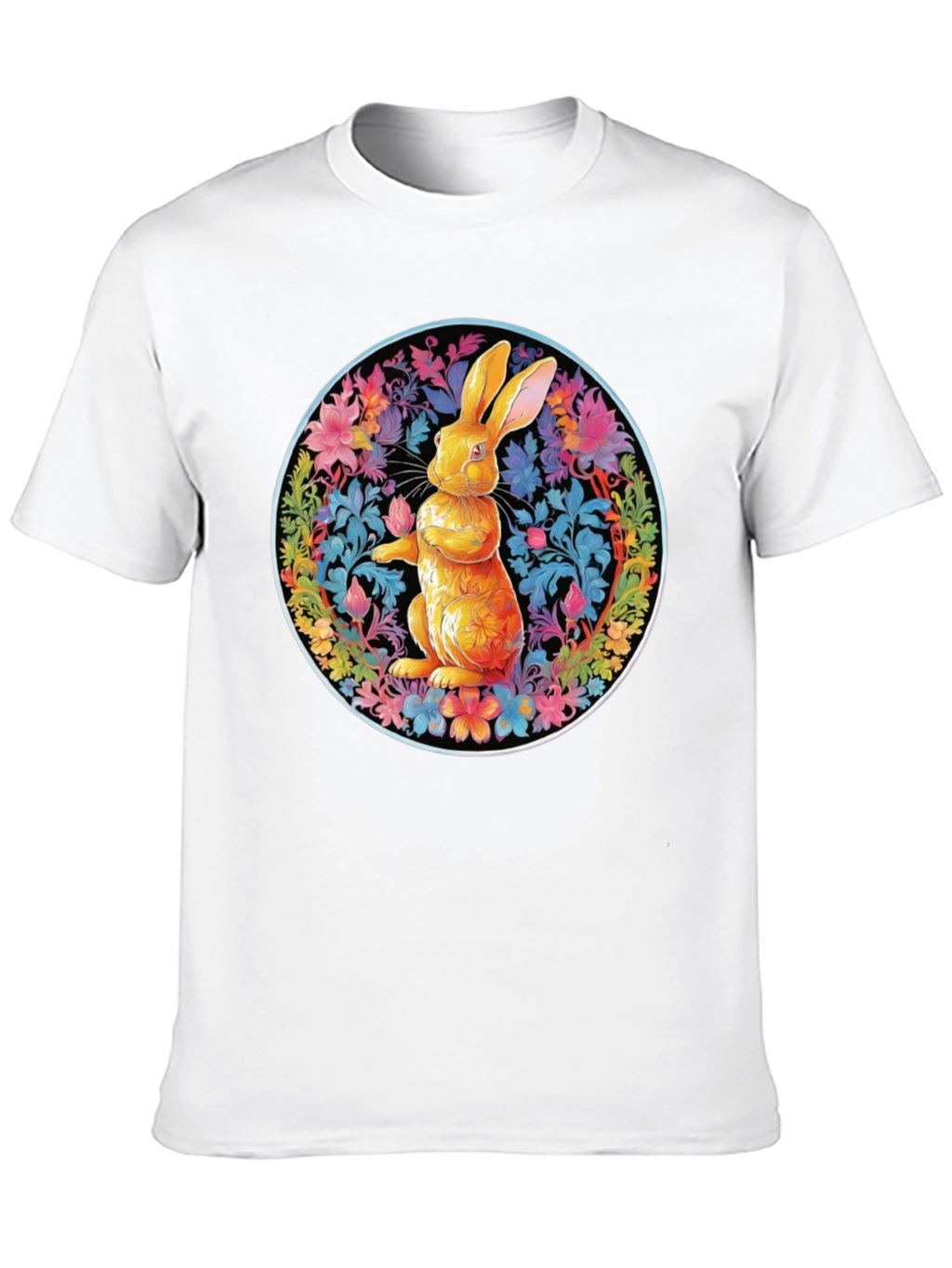 Floral Rabbit Graphic Tee - Easter Spring T-Shirt
