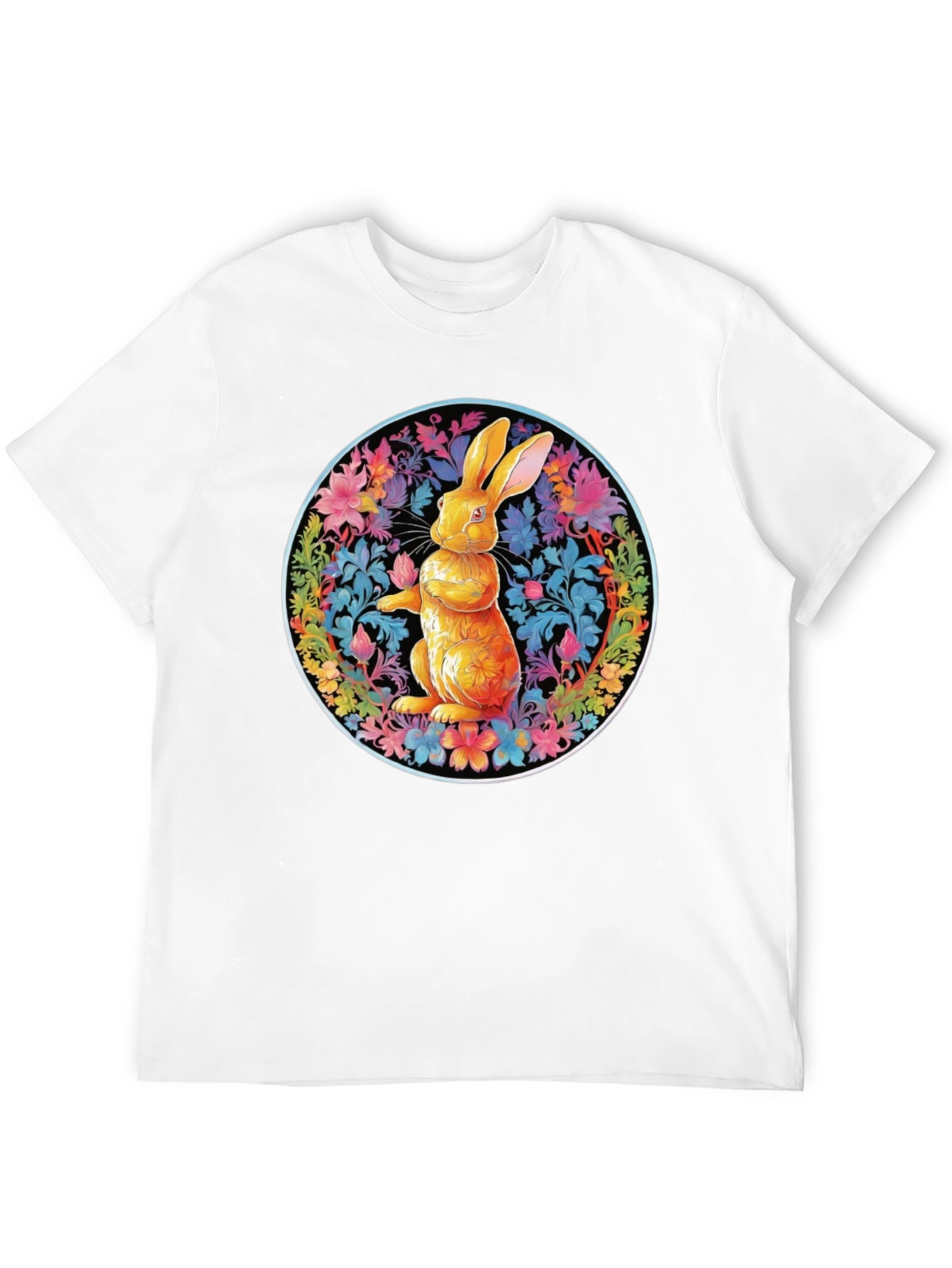 Floral Rabbit Graphic Tee - Easter Spring T-Shirt