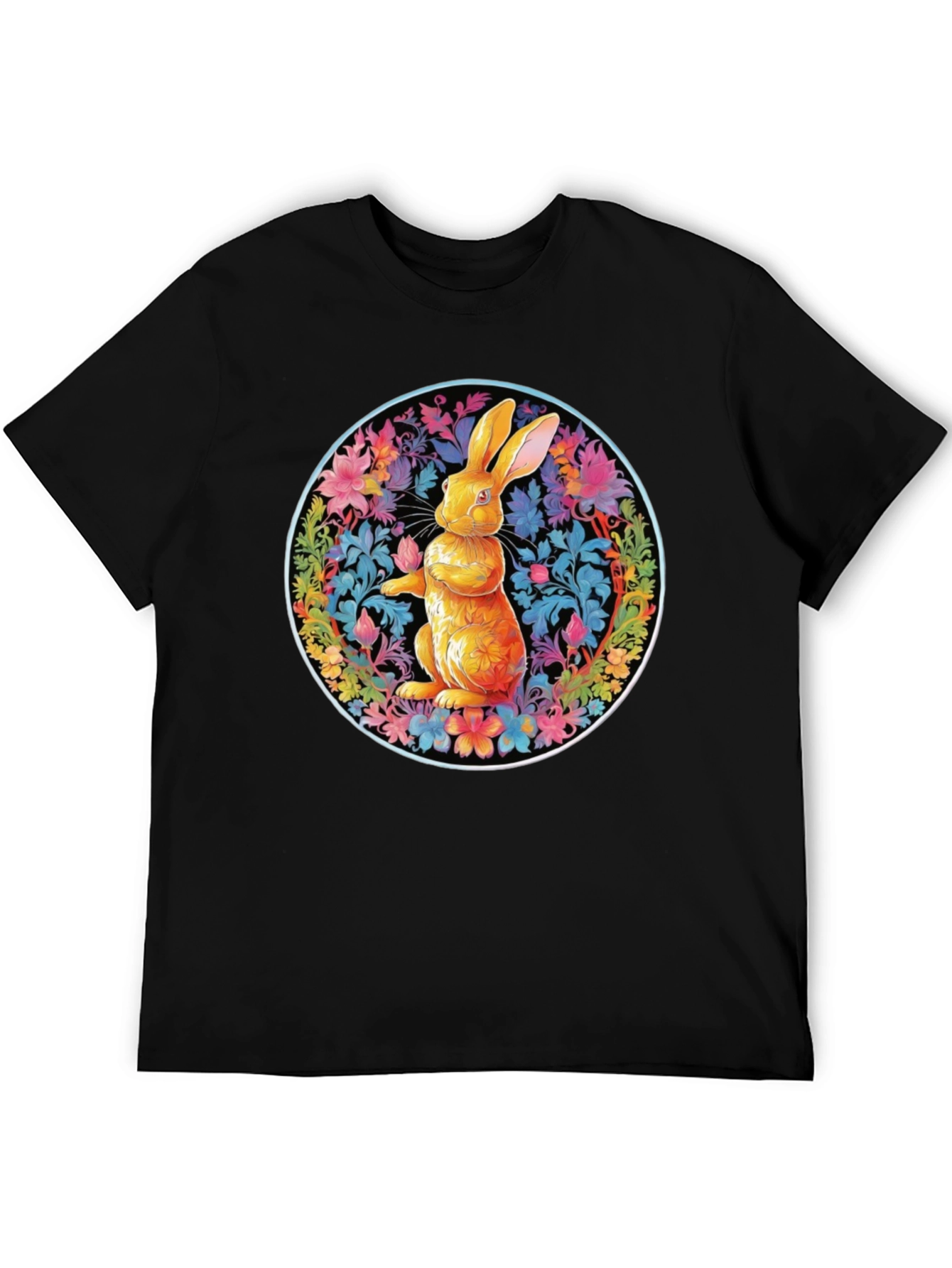 Floral Rabbit Graphic Tee - Easter Spring T-Shirt