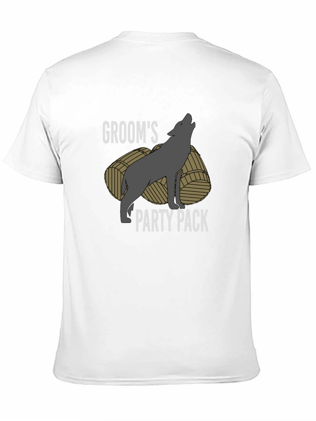 Grooms Party Pack T-Shirt - Wolf Design