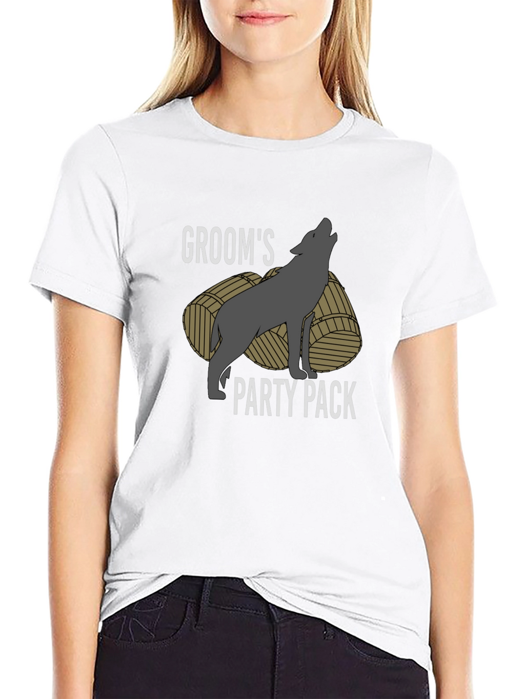 Grooms Party Pack T-Shirt - Wolf Design