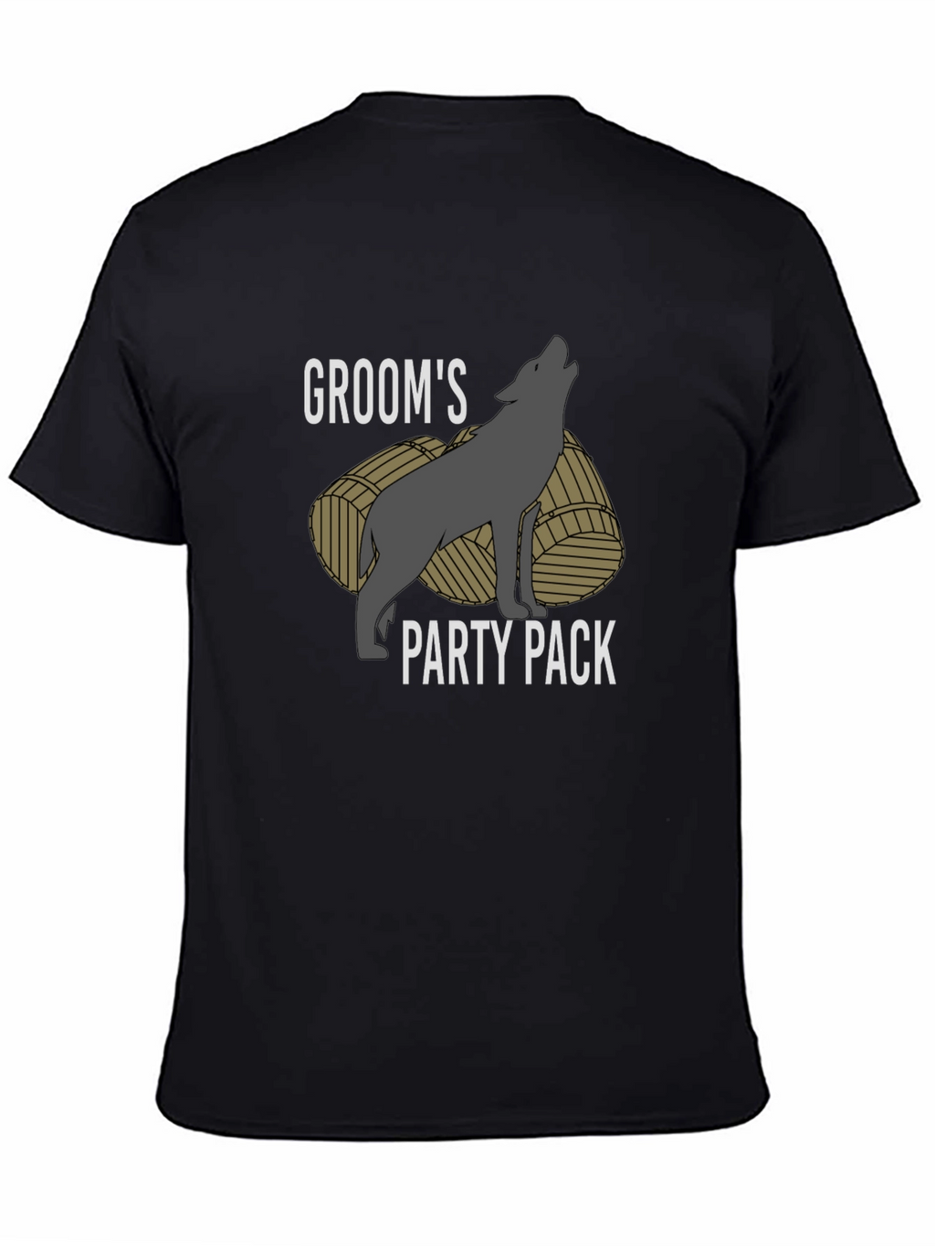 Grooms Party Pack T-Shirt - Wolf Design