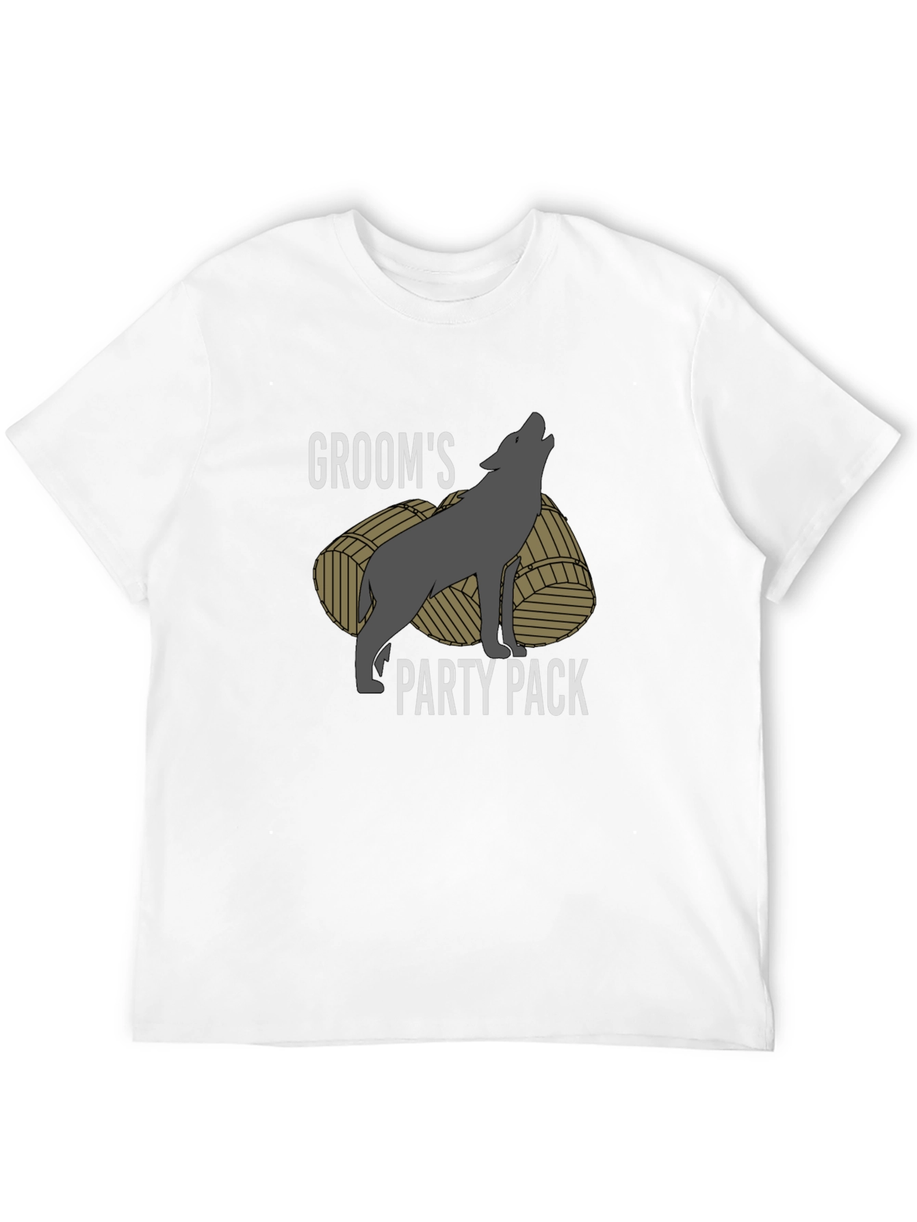 Grooms Party Pack T-Shirt - Wolf Design