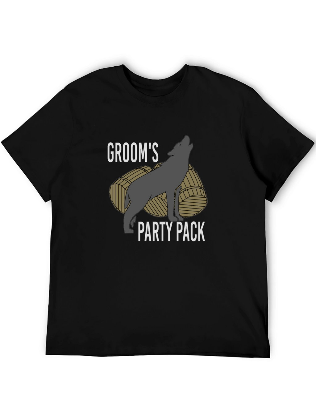 Grooms Party Pack T-Shirt - Wolf Design