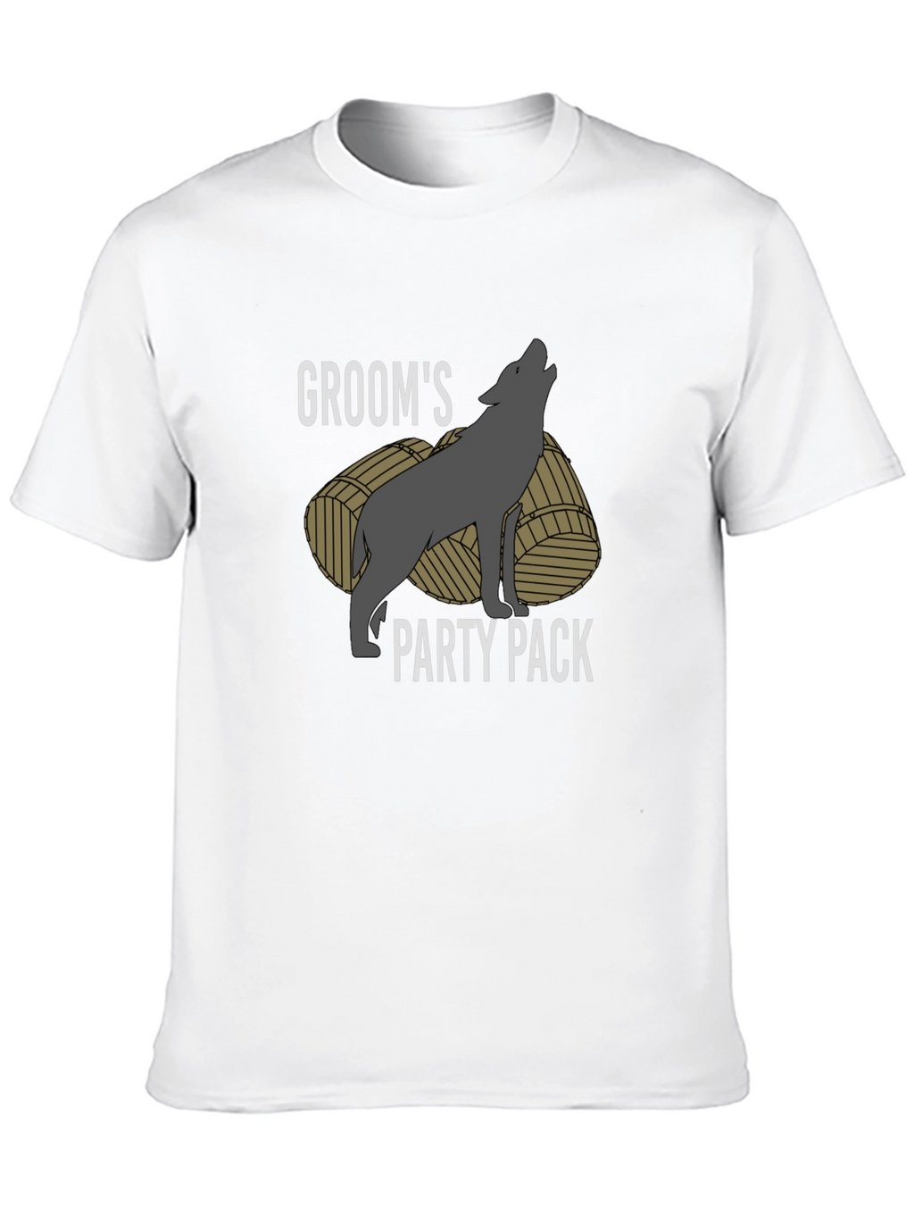 Grooms Party Pack T-Shirt - Wolf Design