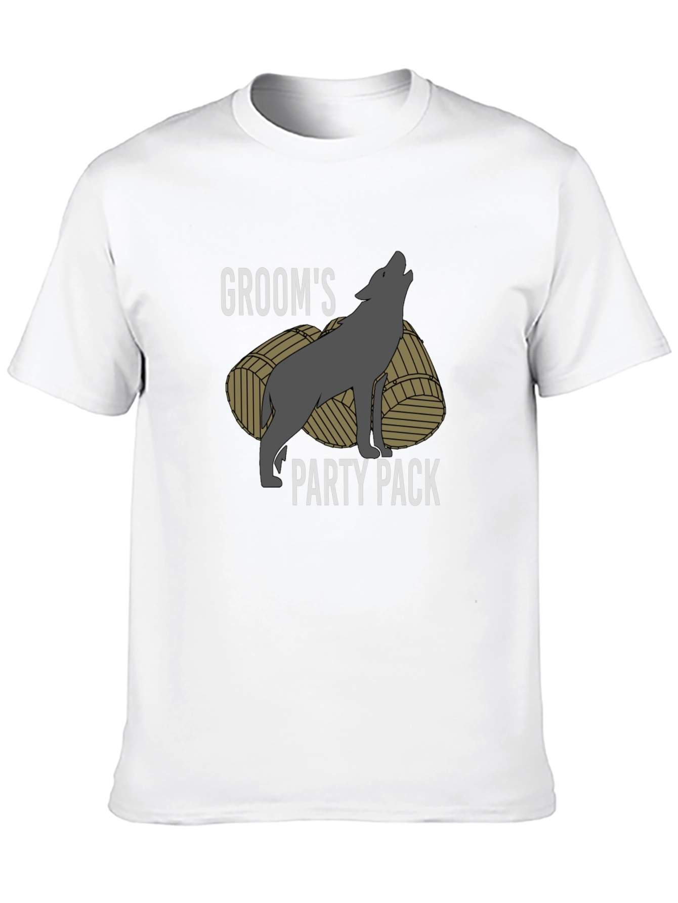 Grooms Party Pack T-Shirt - Wolf Design