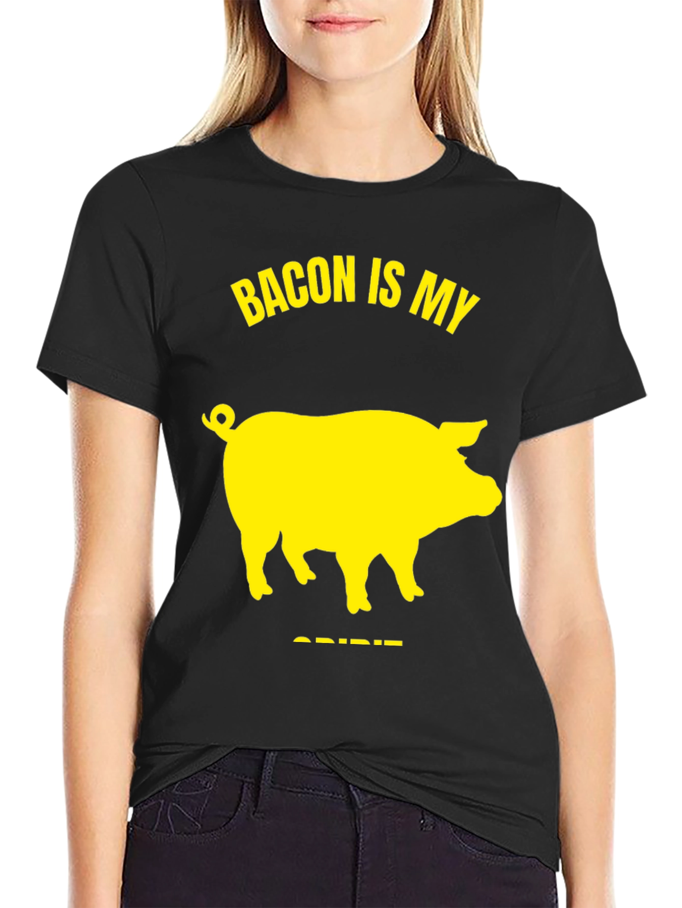 Bacon Is My Spirit Animal T-Shirt - Black