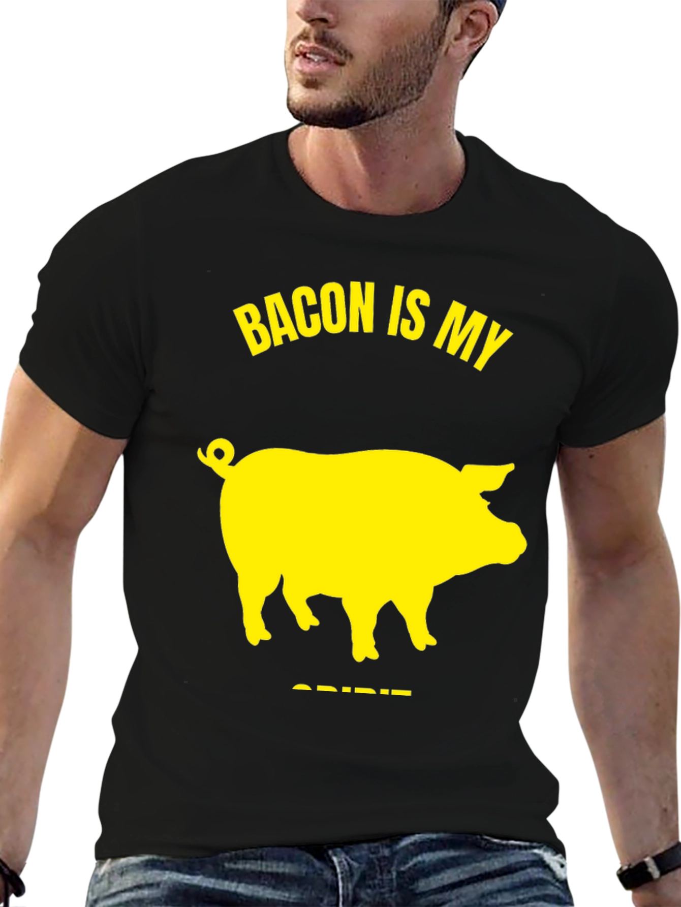 Bacon Is My Spirit Animal T-Shirt - Black