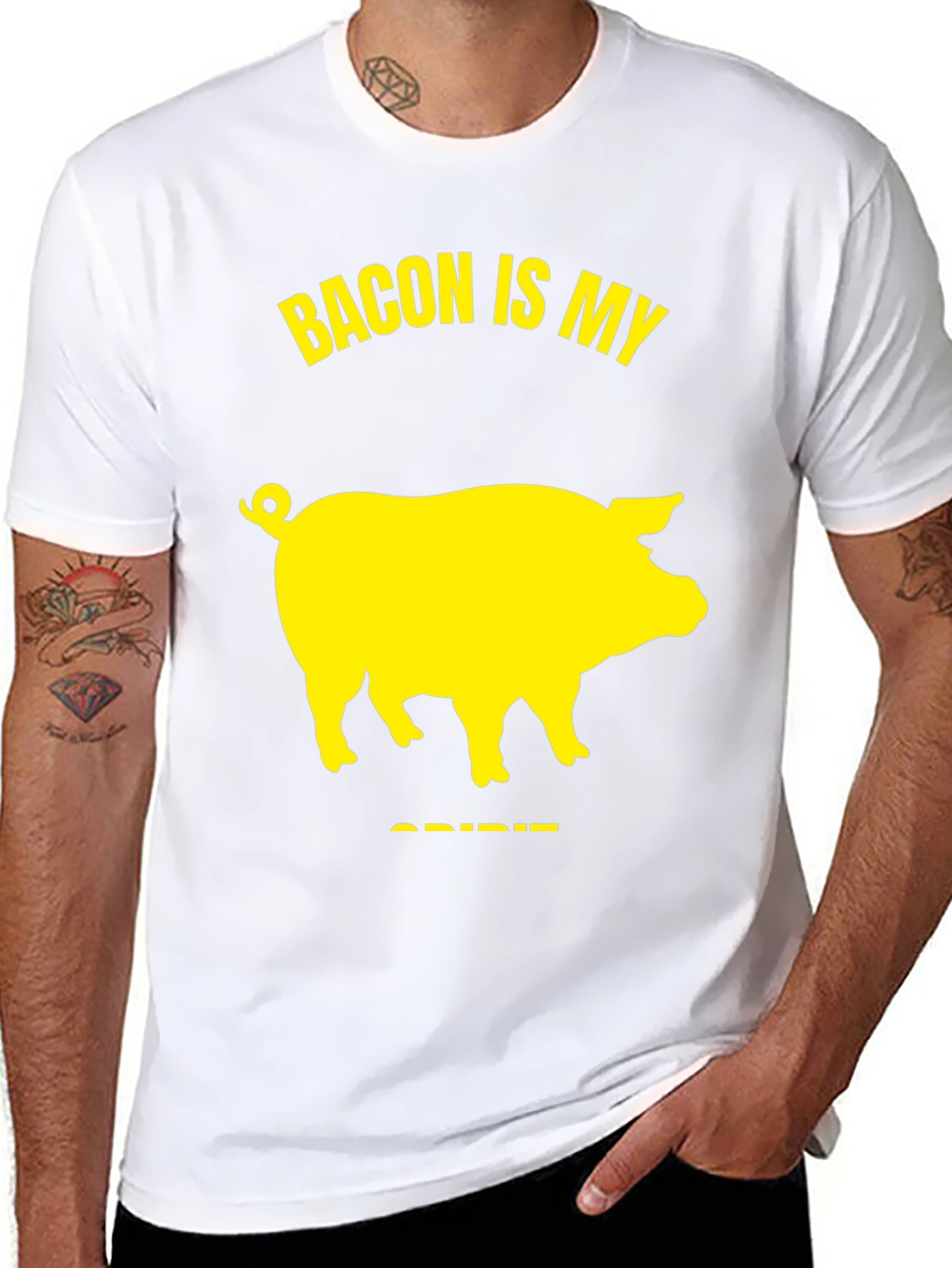 Bacon Is My Spirit Animal T-Shirt - Black
