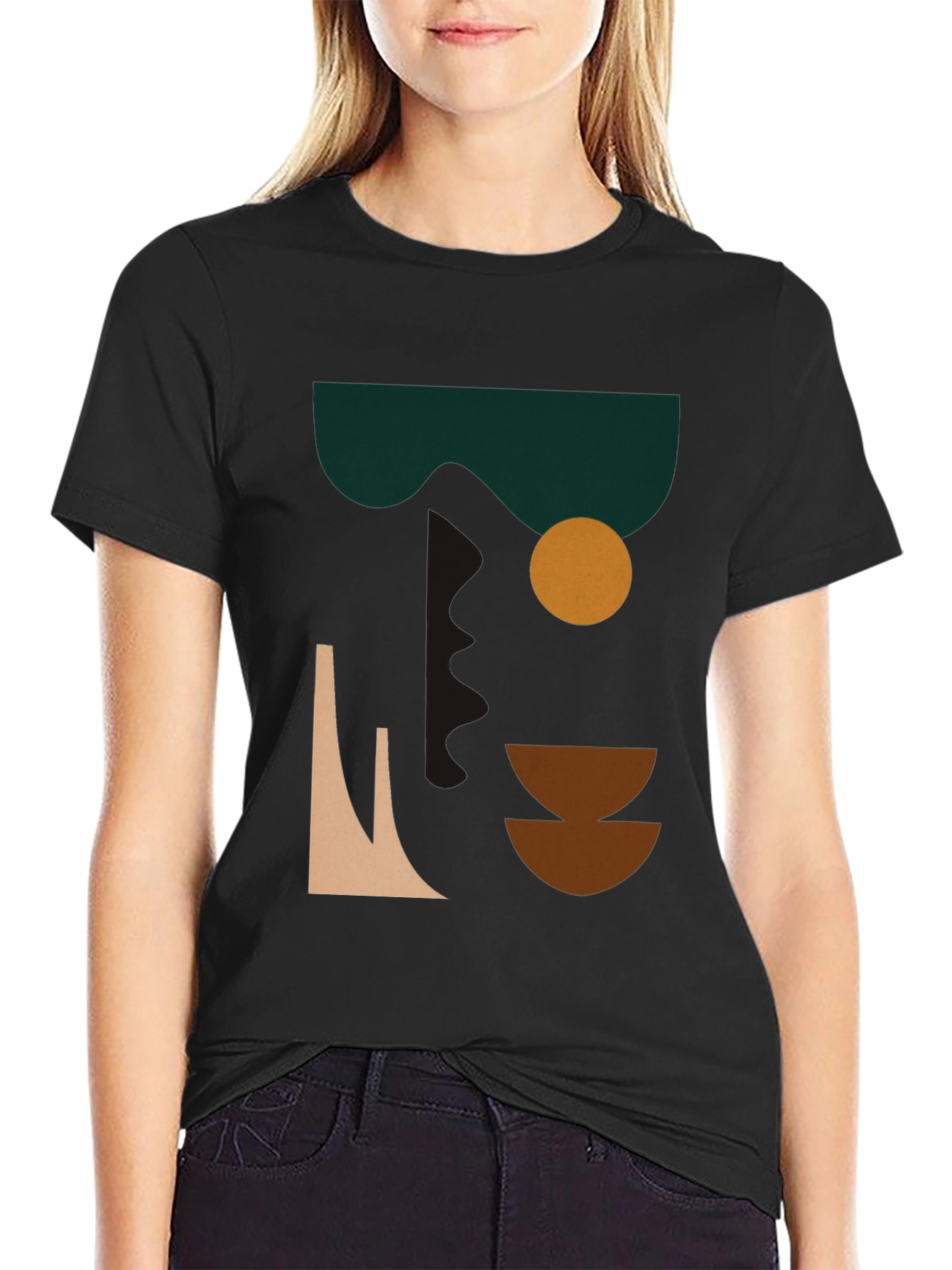 Abstract Graphic Print Tee - Modern Art Shirt