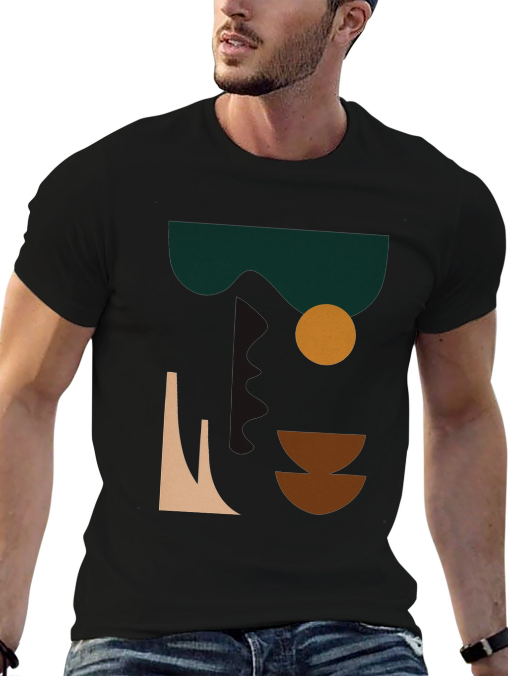 Abstract Graphic Print Tee - Modern Art Shirt
