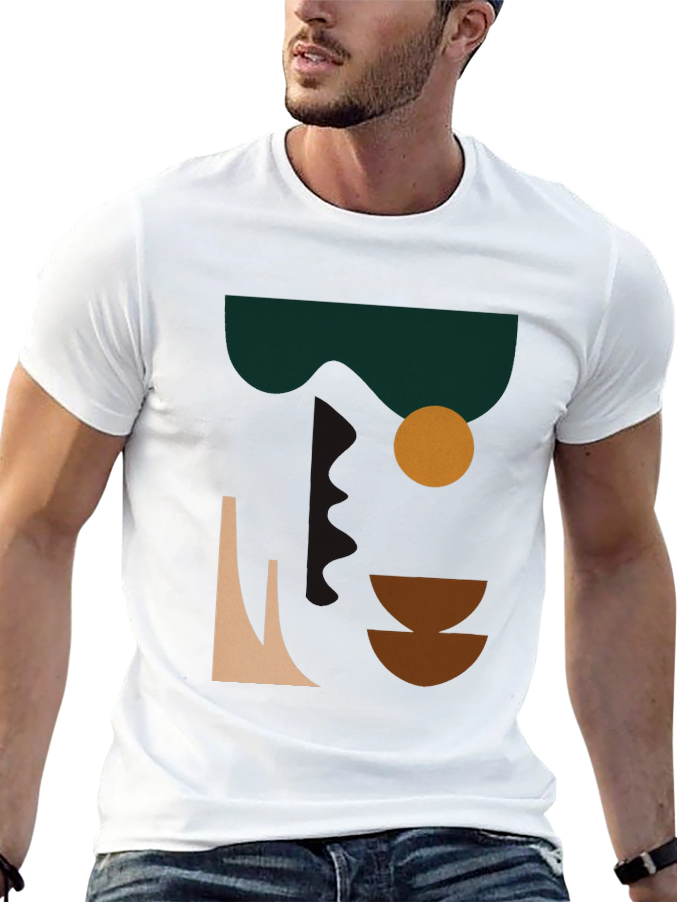 Abstract Graphic Print Tee - Modern Art Shirt