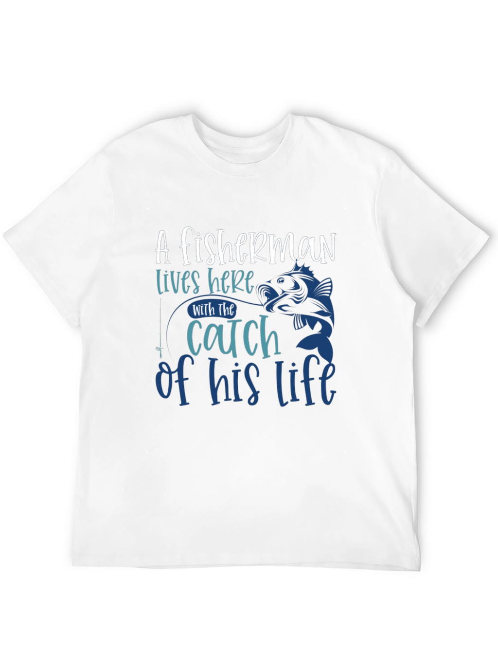 Fishermans Catch Graphic Tee - Stylish Black T-Shirt