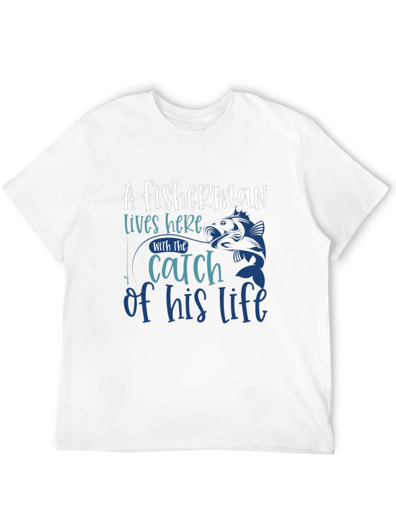 Fishermans Catch Graphic Tee - Stylish Black T-Shirt
