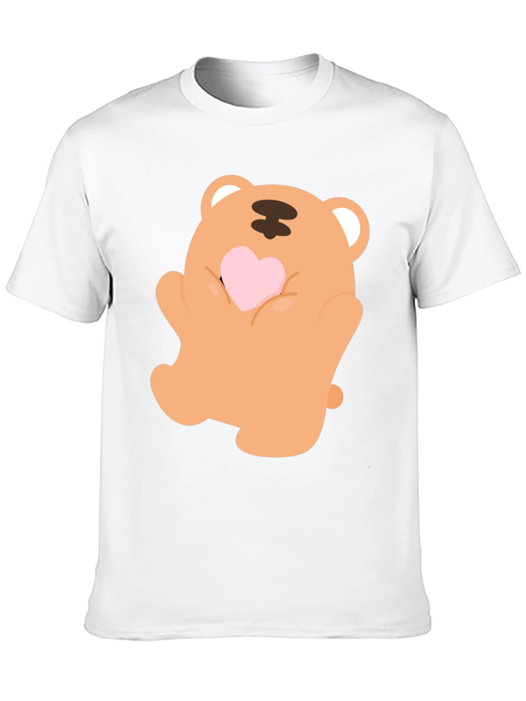 Cute Bear Holding Heart Graphic Tee