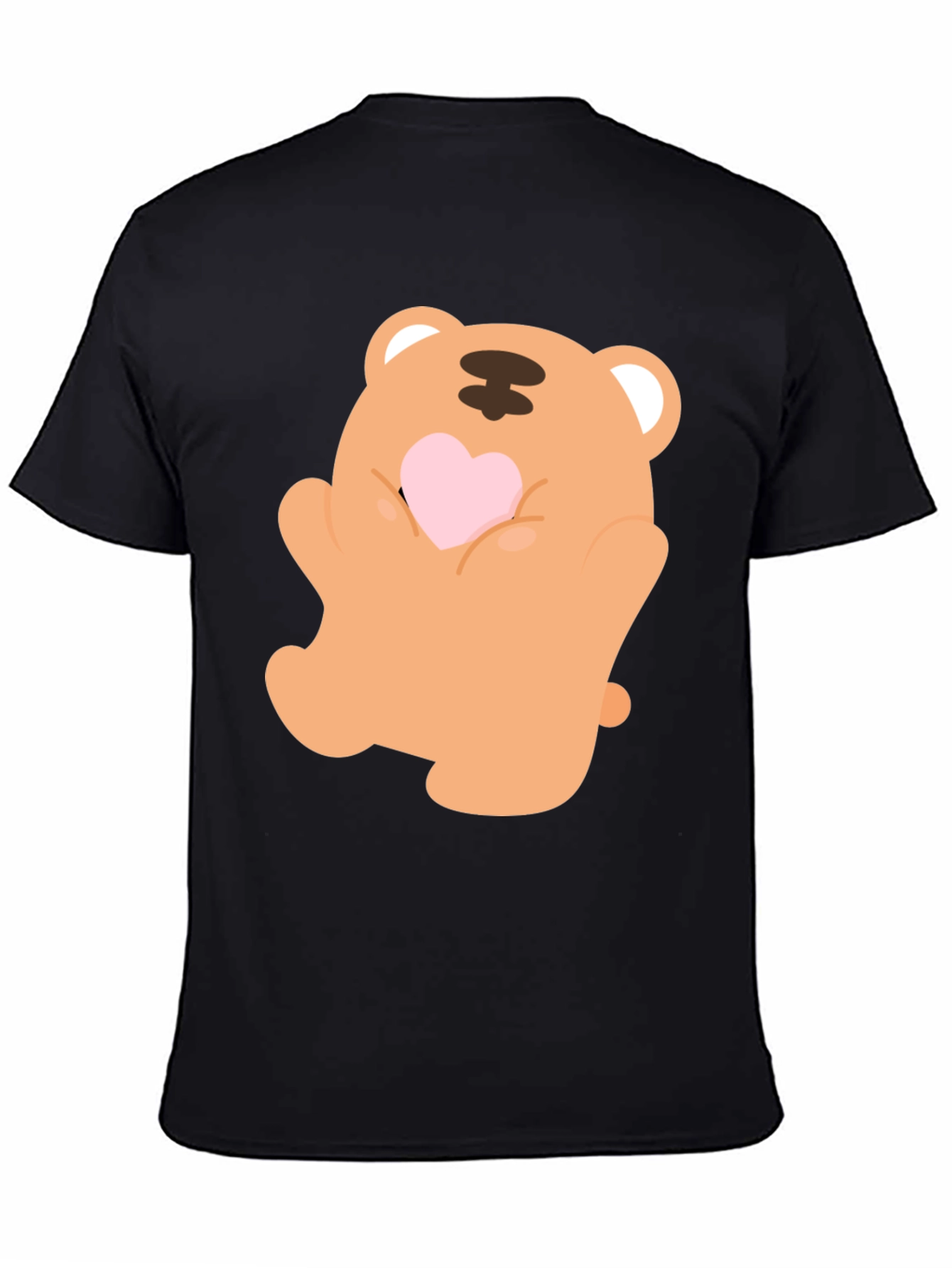Cute Bear Holding Heart Graphic Tee