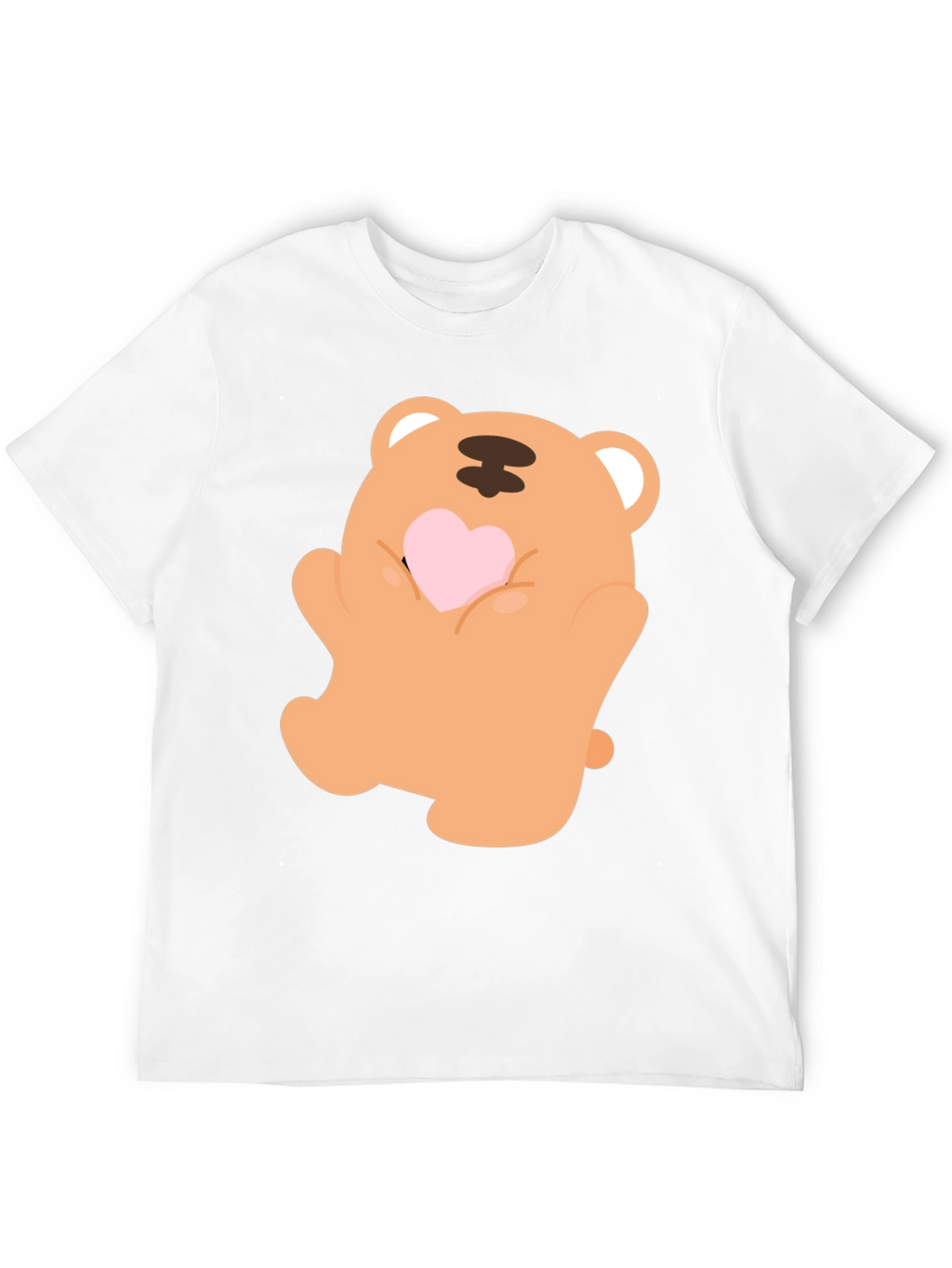 Cute Bear Holding Heart Graphic Tee
