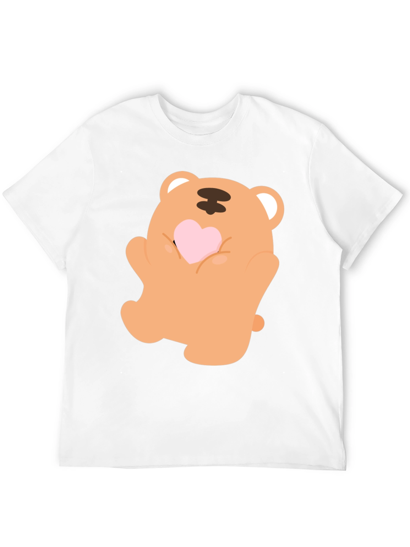 Cute Bear Holding Heart Graphic Tee
