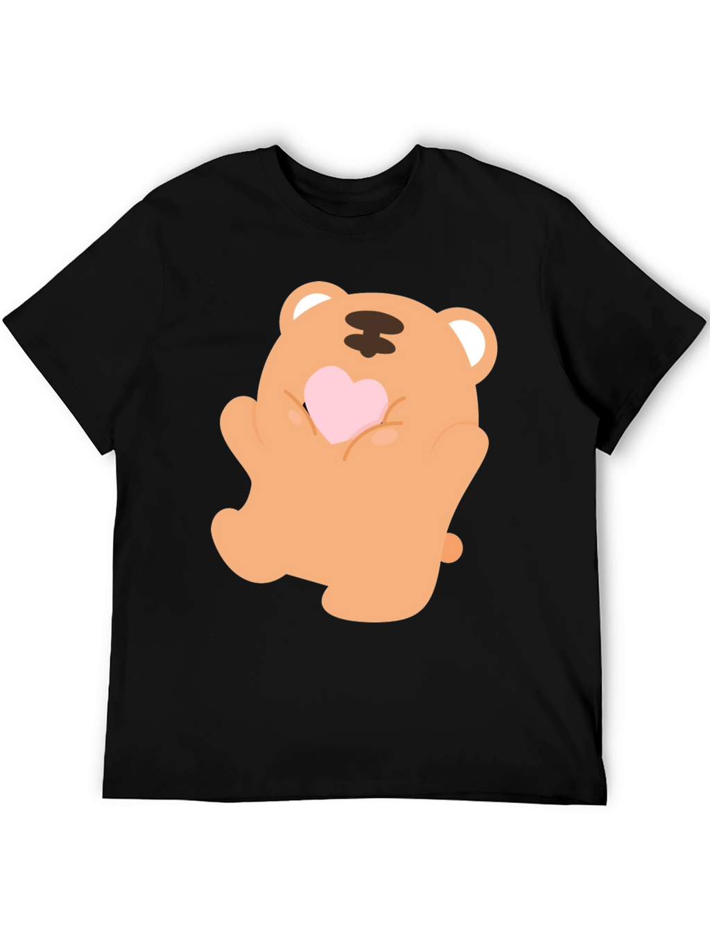 Cute Bear Holding Heart Graphic Tee