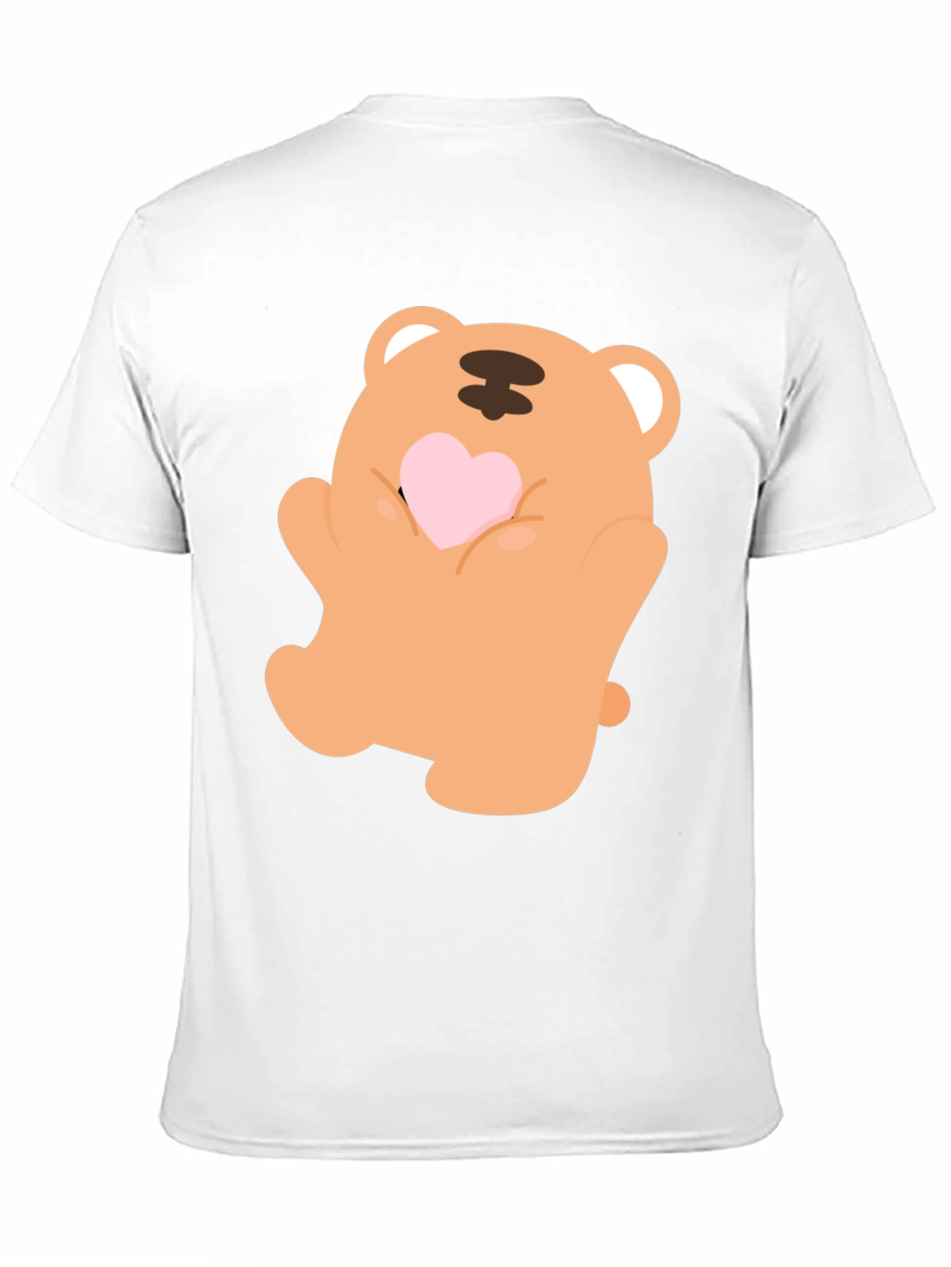 Cute Bear Holding Heart Graphic Tee