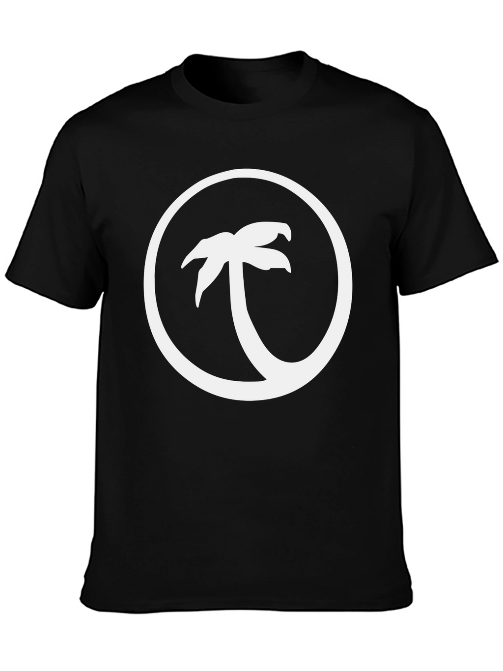 Black Palm Tree Circle Graphic Tee
