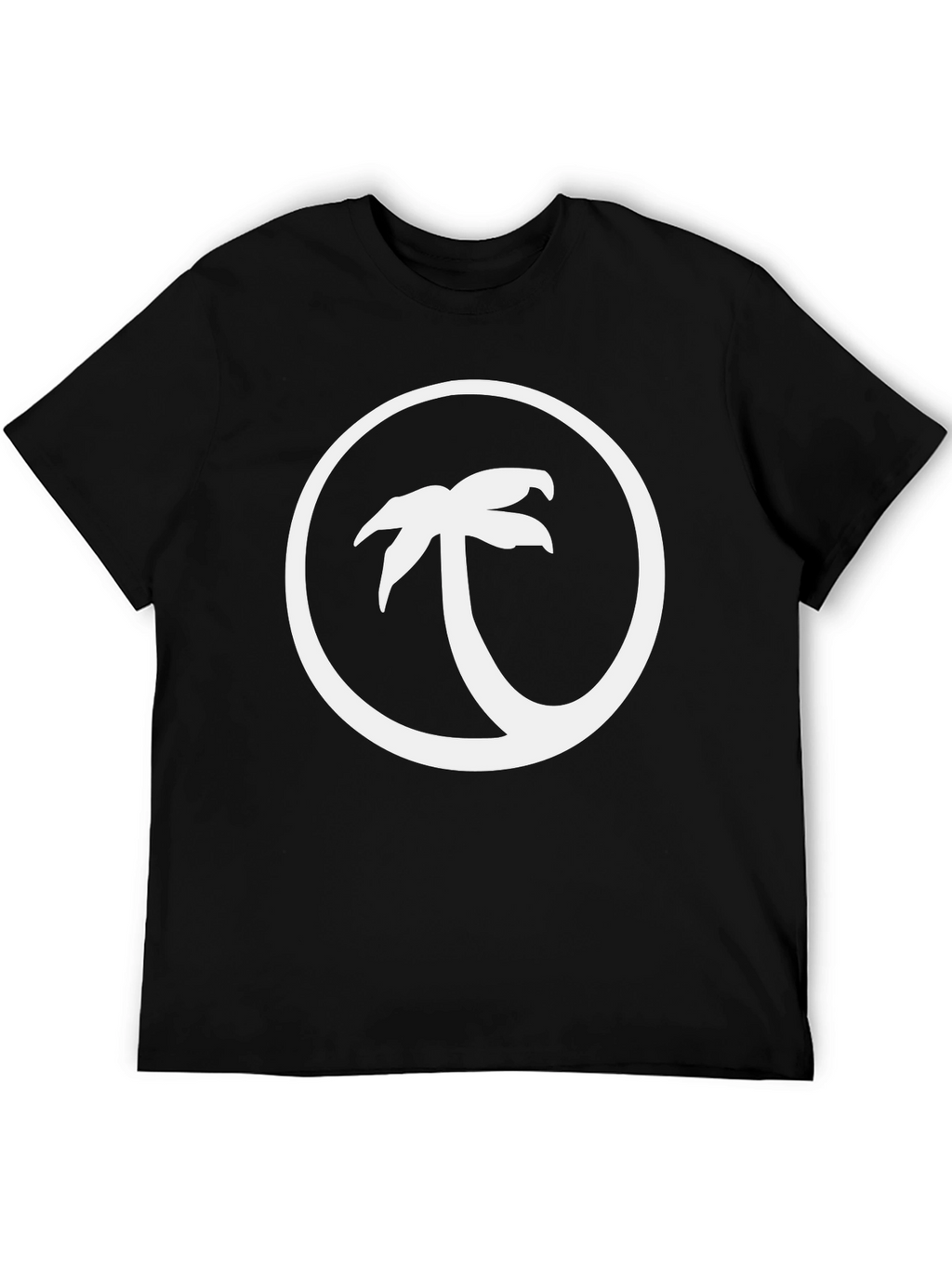 Black Palm Tree Circle Graphic Tee