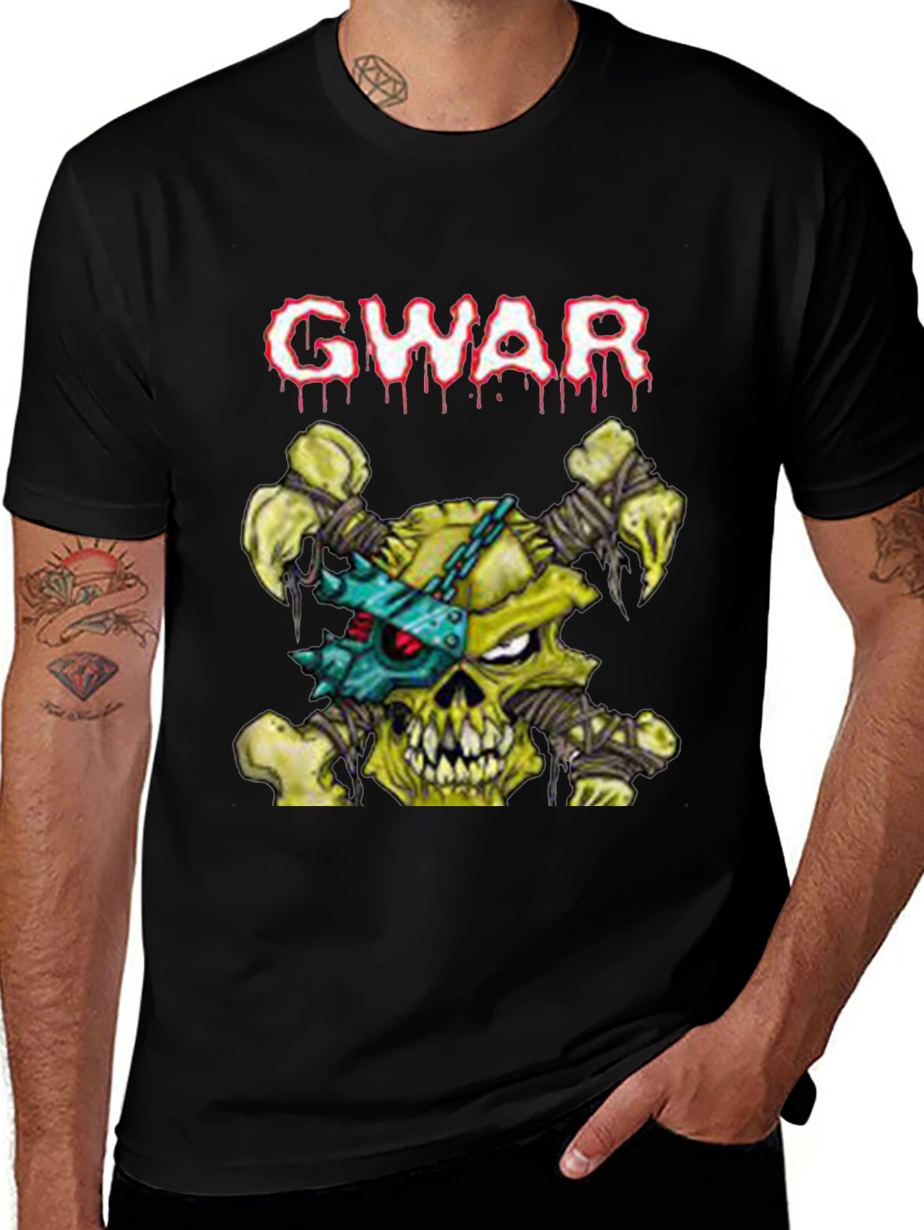 GWAR Band T-Shirt Skull Bones Graphic Tee
