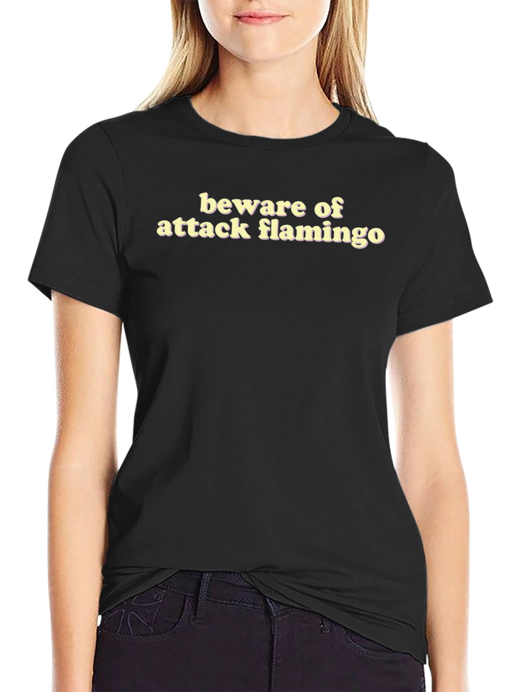 Beware of Attack Flamingo T-Shirt Funny Bird Tee