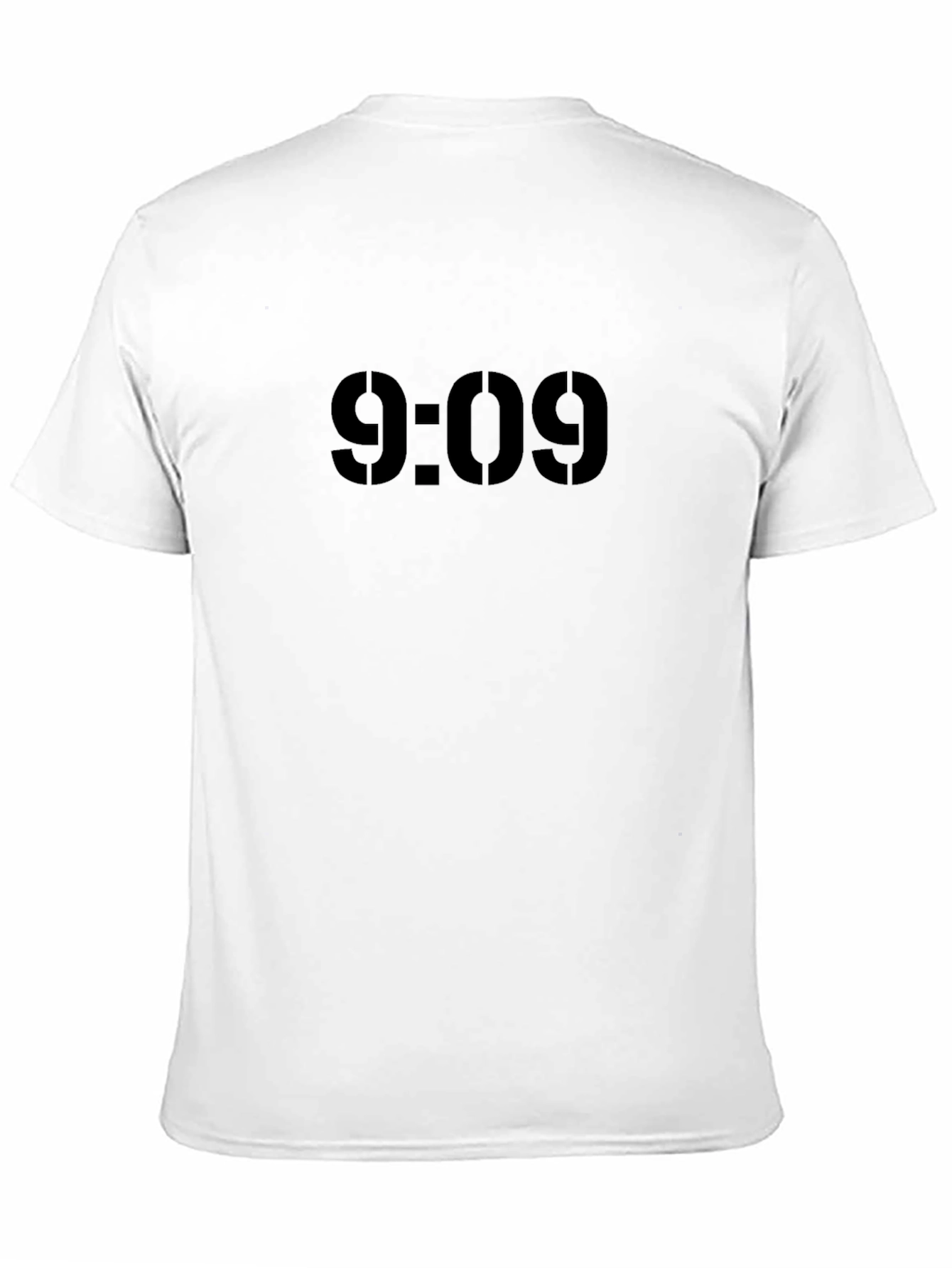 9:09 Graphic Print T-Shirt - Black