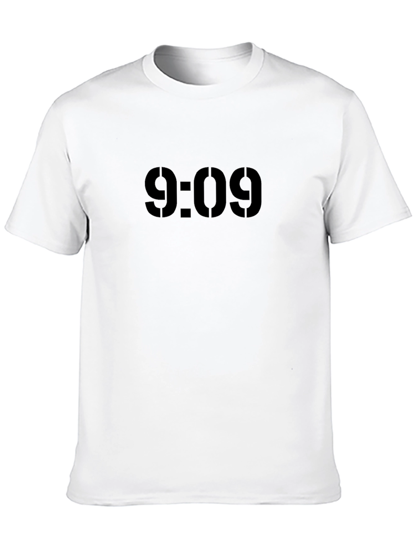 9:09 Graphic Print T-Shirt - Black