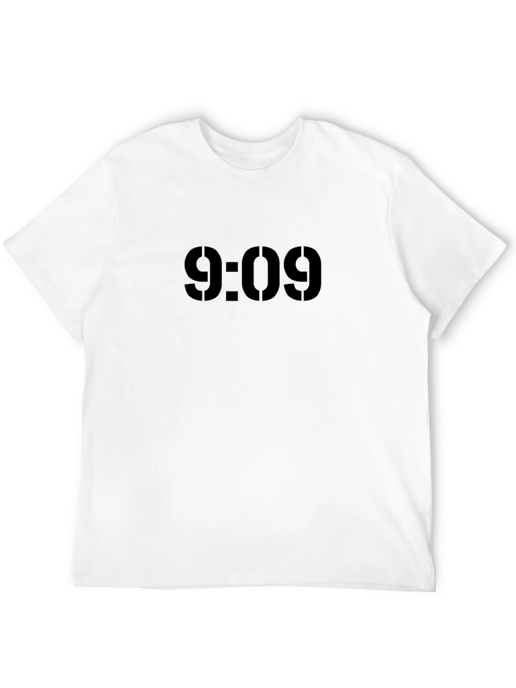 9:09 Graphic Print T-Shirt - Black