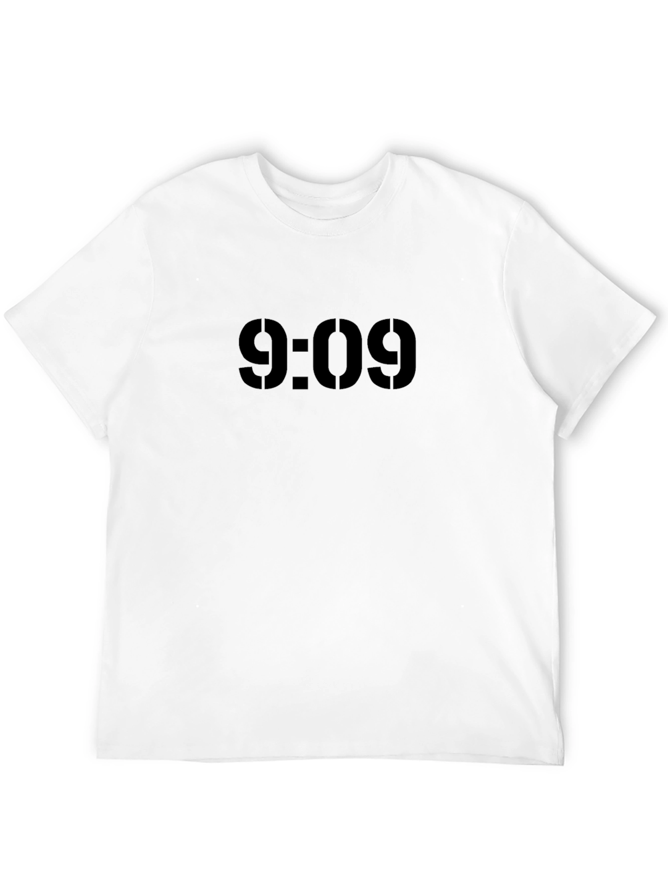 9:09 Graphic Print T-Shirt - Black