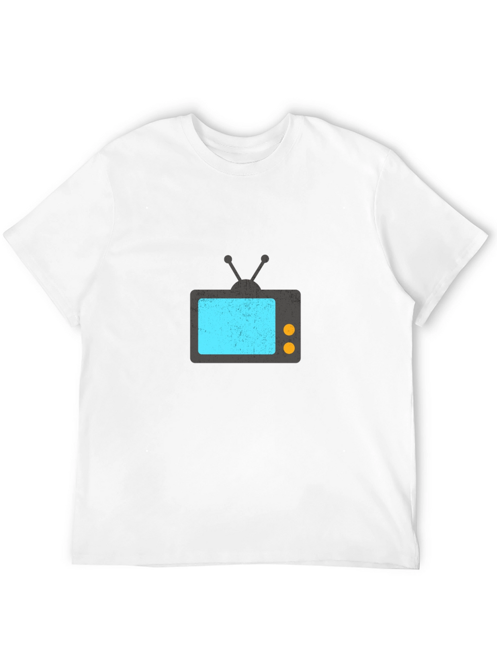 Retro TV Graphic Tee - Black Casual T-Shirt