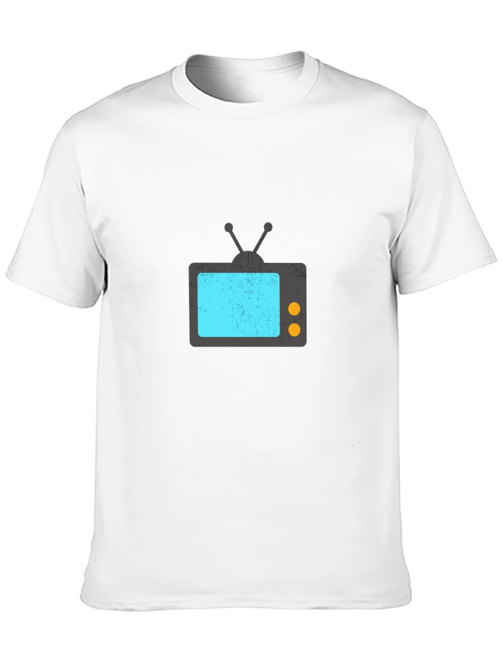 Retro TV Graphic Tee - Black Casual T-Shirt