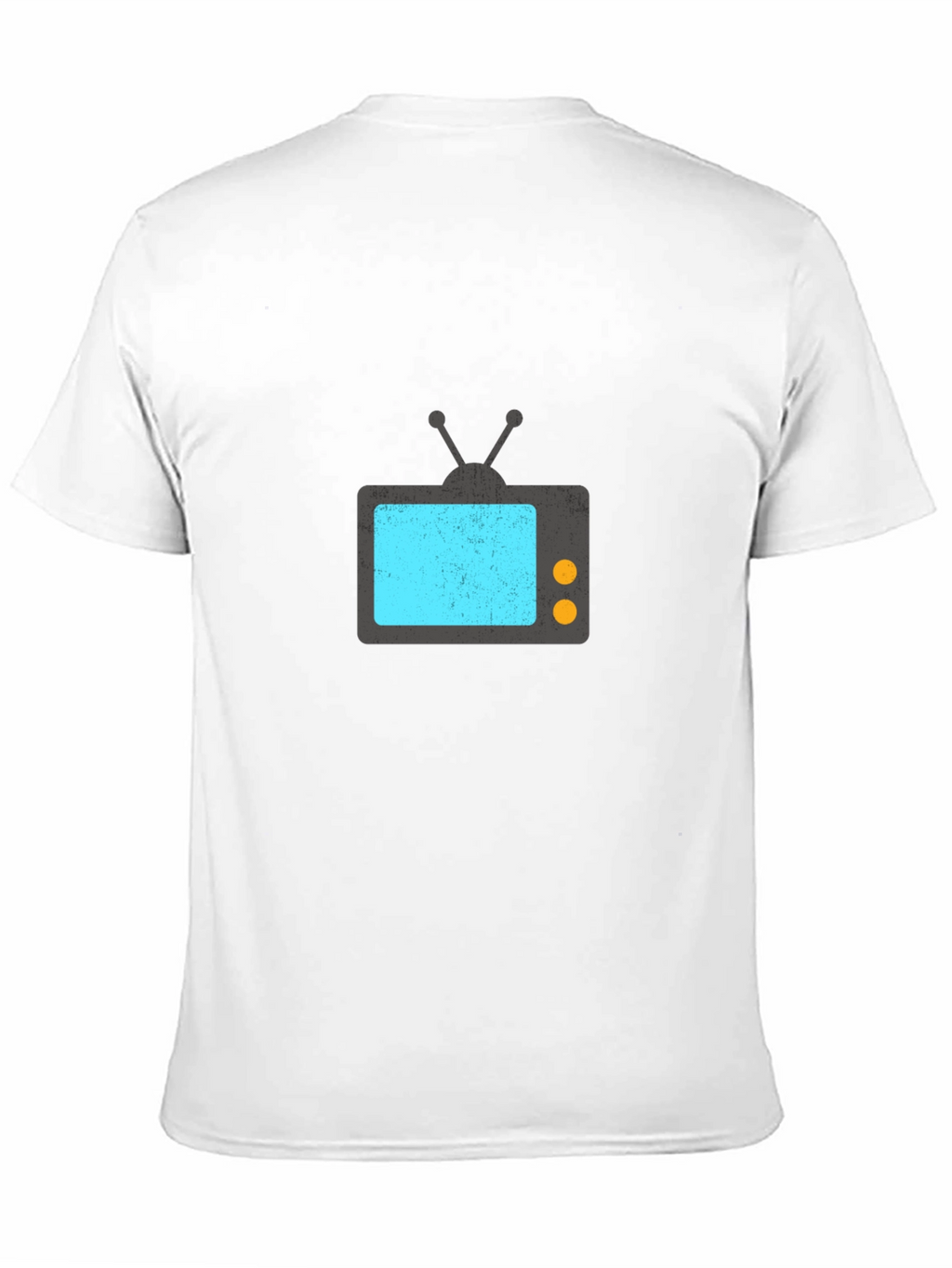 Retro TV Graphic Tee - Black Casual T-Shirt