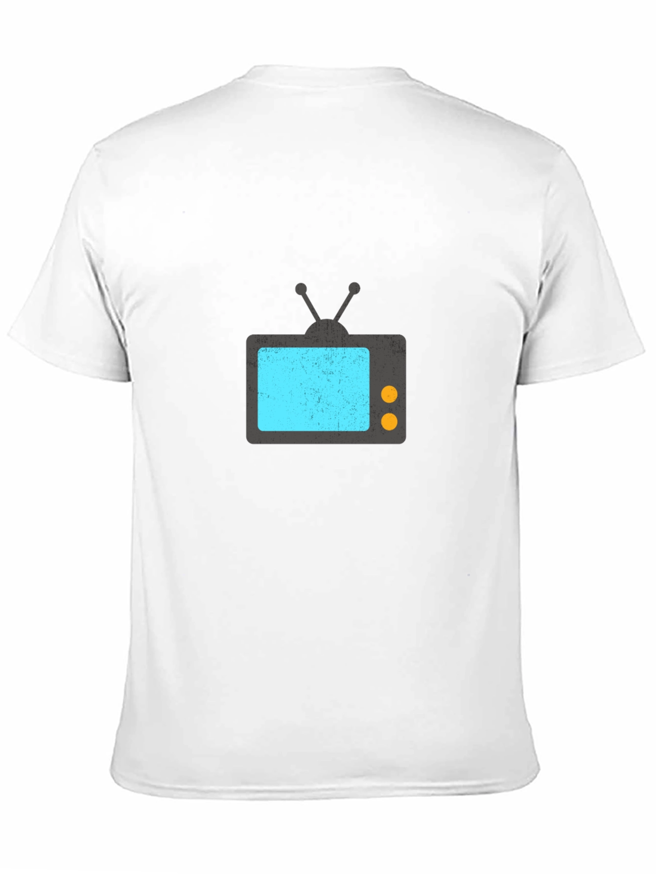 Retro TV Graphic Tee - Black Casual T-Shirt