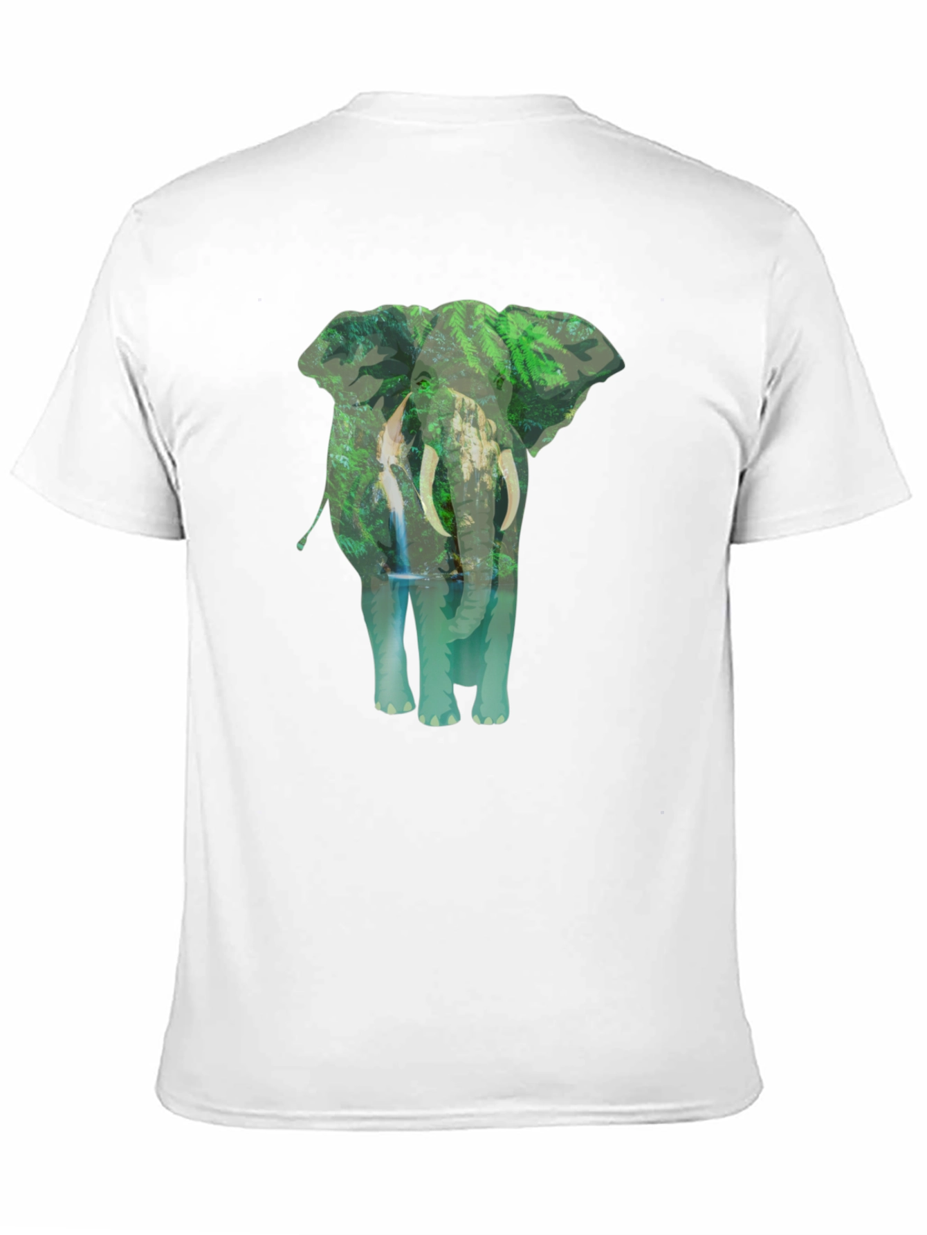 Elephant Jungle Graphic Tee - Black