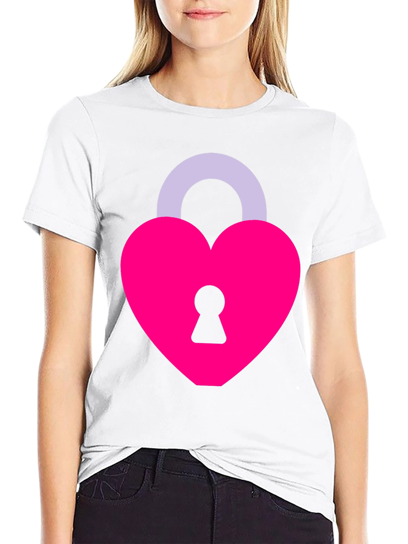 Heart Lock T-Shirt - Love Symbol Tee