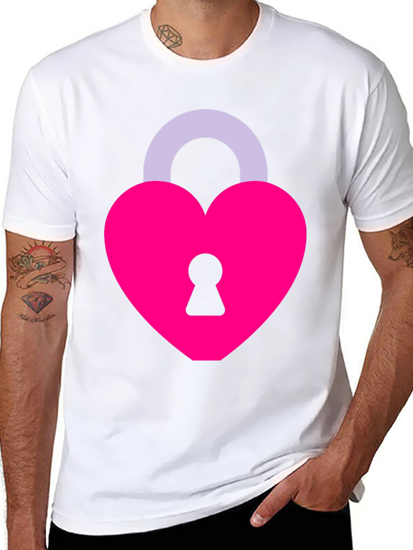 Heart Lock T-Shirt - Love Symbol Tee
