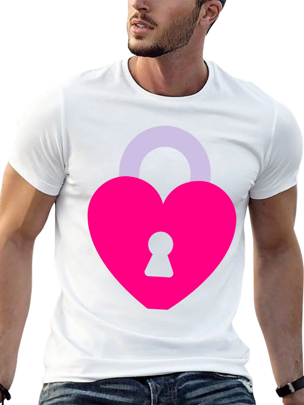 Heart Lock T-Shirt - Love Symbol Tee